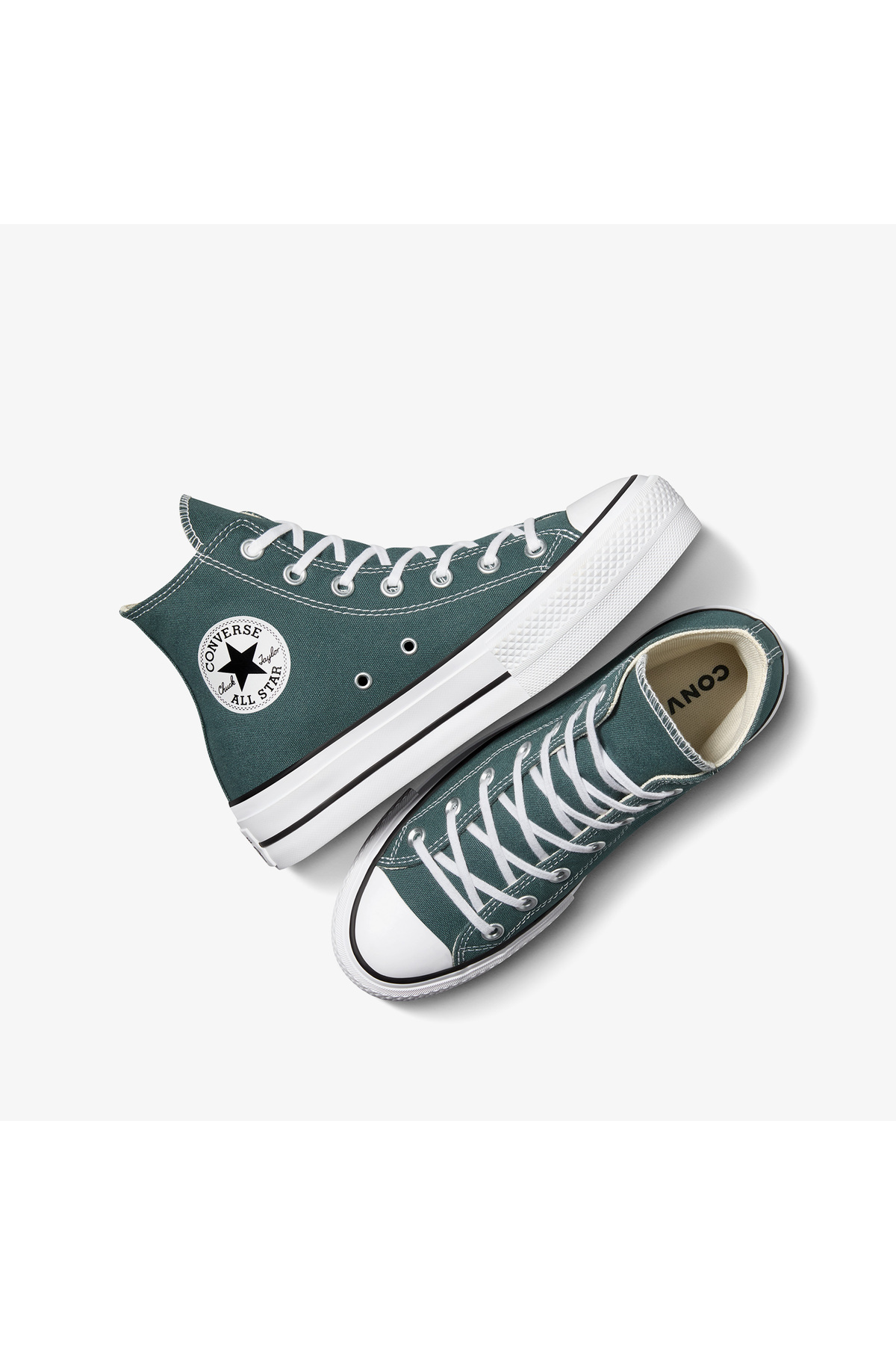 Converse Chuck Taylor All Star Lift Kadın Yeşil Platform Sneaker görsel 5