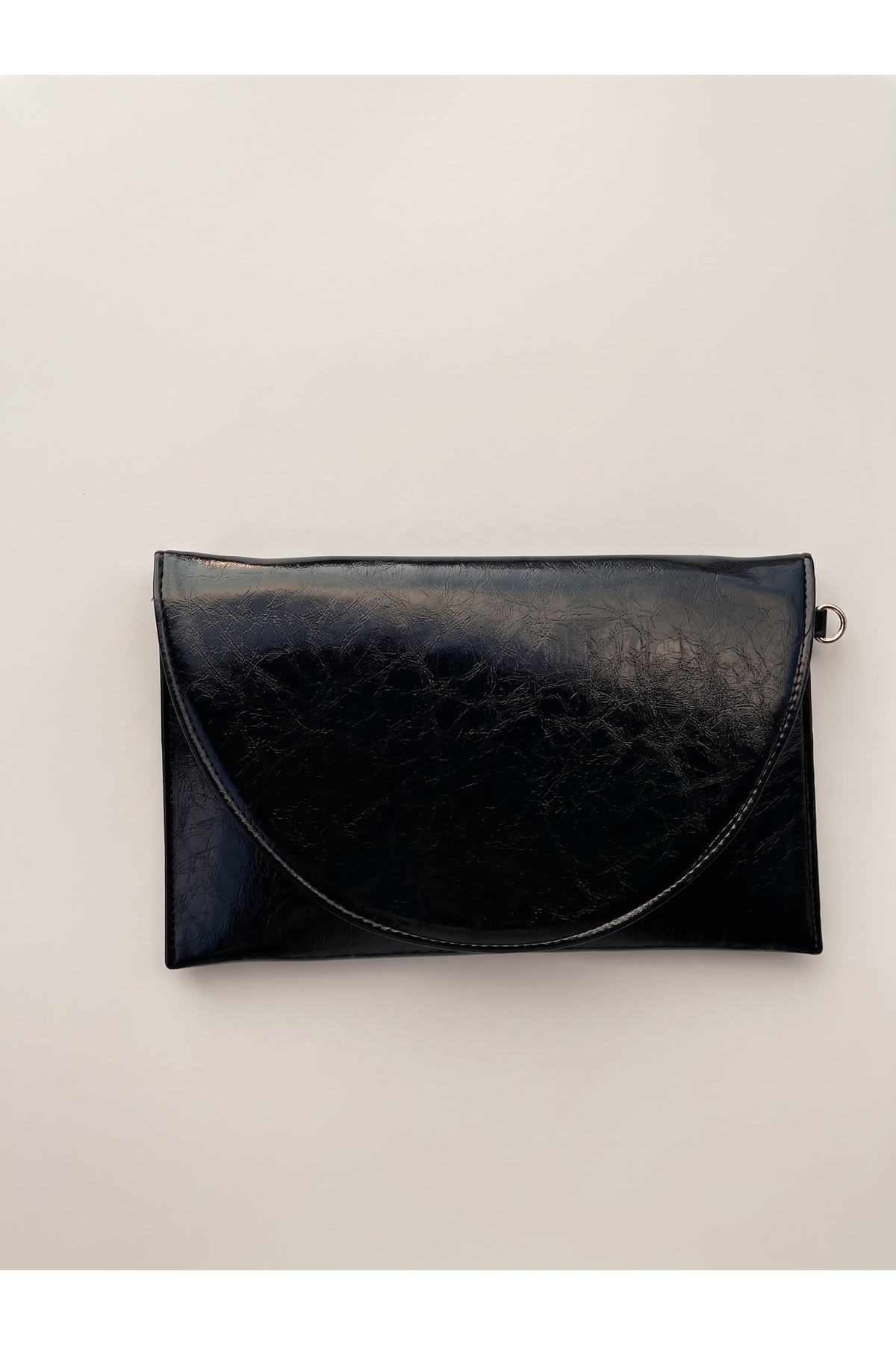 Vagoni Siyah Klasik Gece ve Davet Çantası Mıknatıslı Abiye Zarf Çanta (30x19cm)