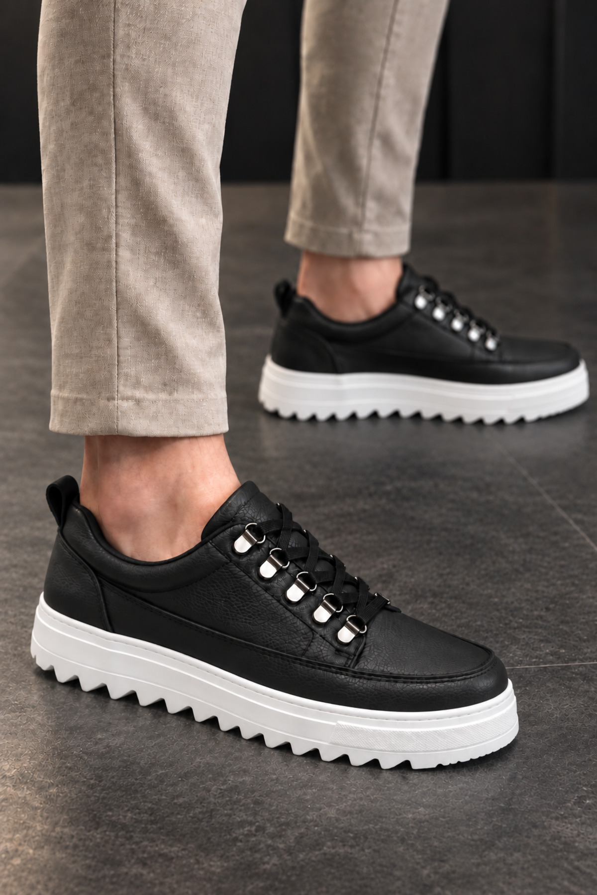 کفش اسنیکر Lucy Shoes مردانه چرم مصنوعی | YG-14 - تصویر 3