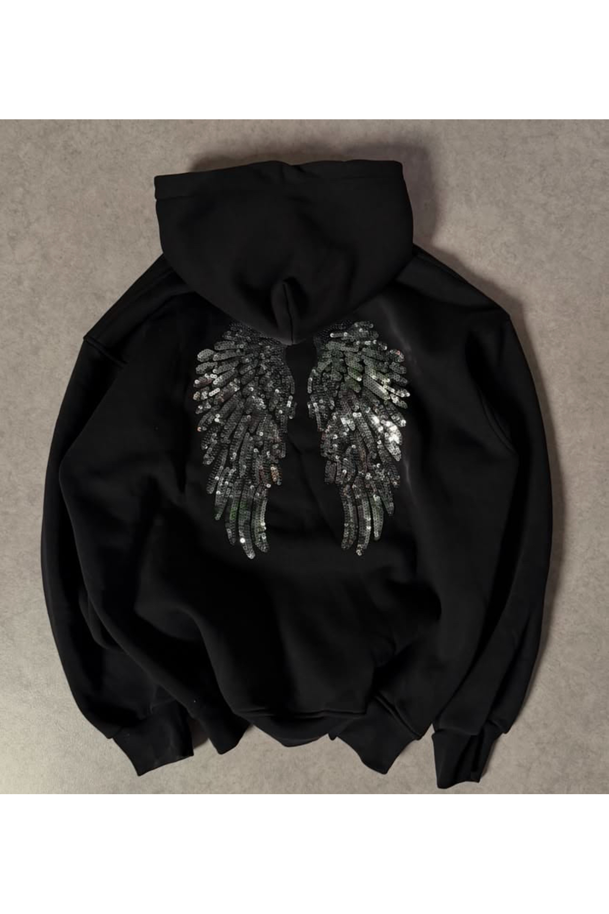 Weekeep Pul İşlemeli Melek Kanatlı Trend Streetwear Femuarlı Hırka/ Streetwear Y2K görsel 4