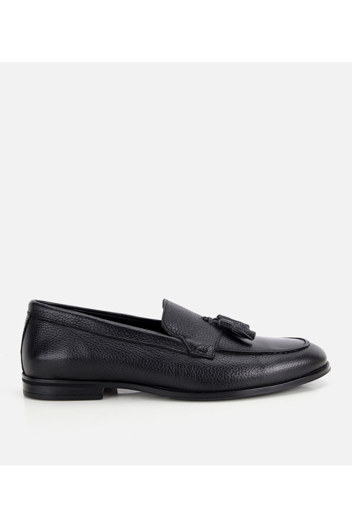 Hotiç Erkek Deri Siyah Yumuşak Dokulu Püskül Detaylı Klasik Loafer