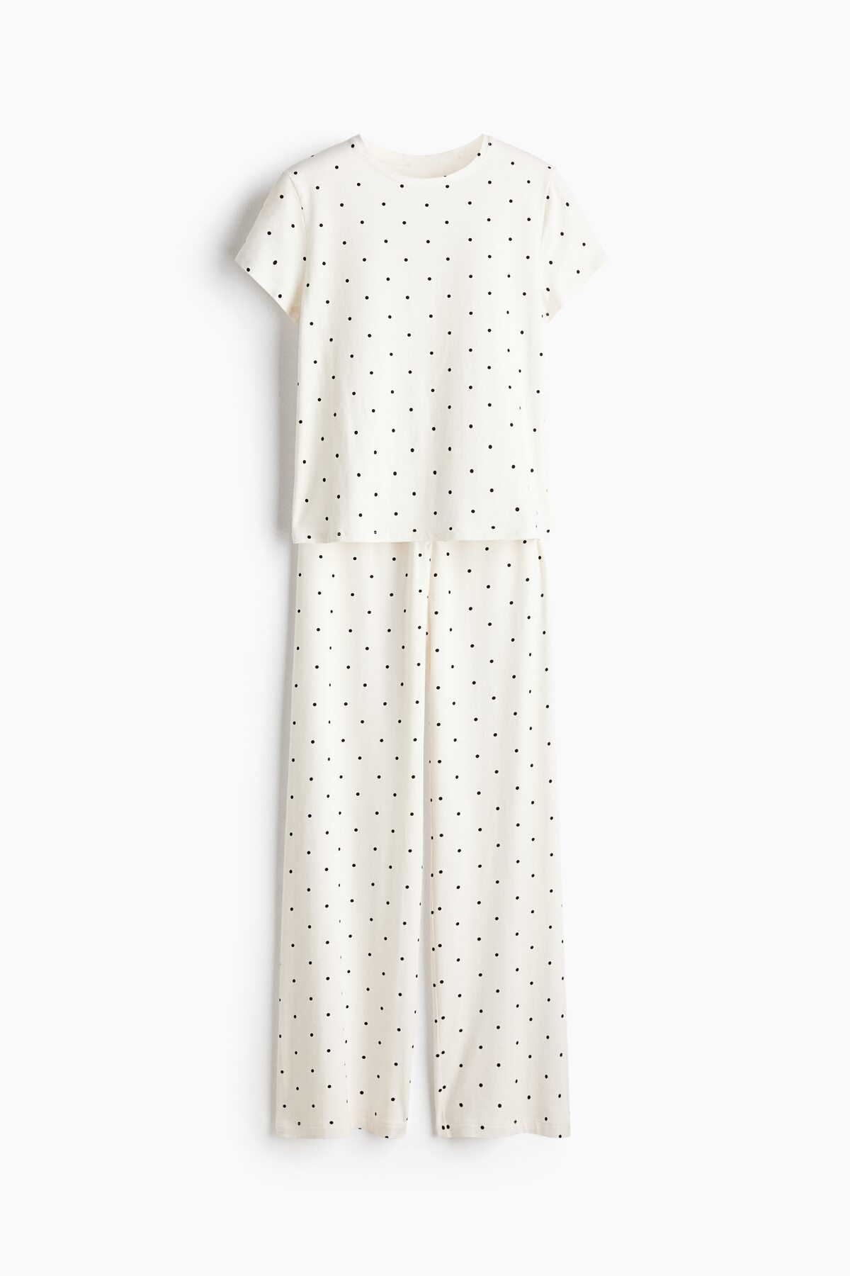 H&M Pamuk Karışımlı Pijama Takımı