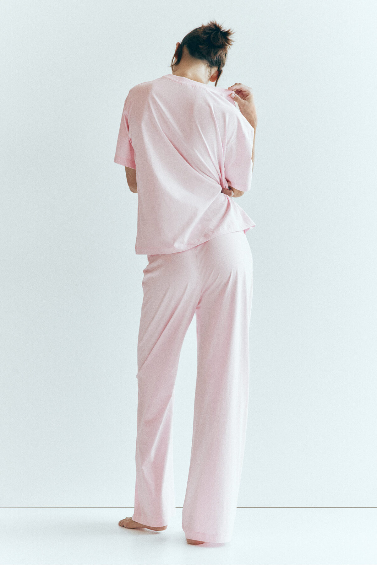 H&M Pamuklu ve Baskılı Pijama Takımı görsel 5
