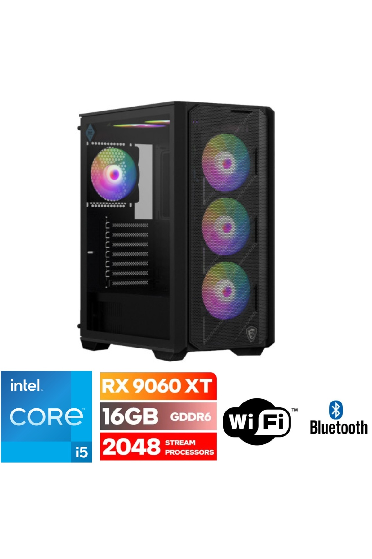 ASUS ŞAFAK-GAMİNG PC Intel Core i5 14400F 32GB RAM RX 9060 XT 16GB