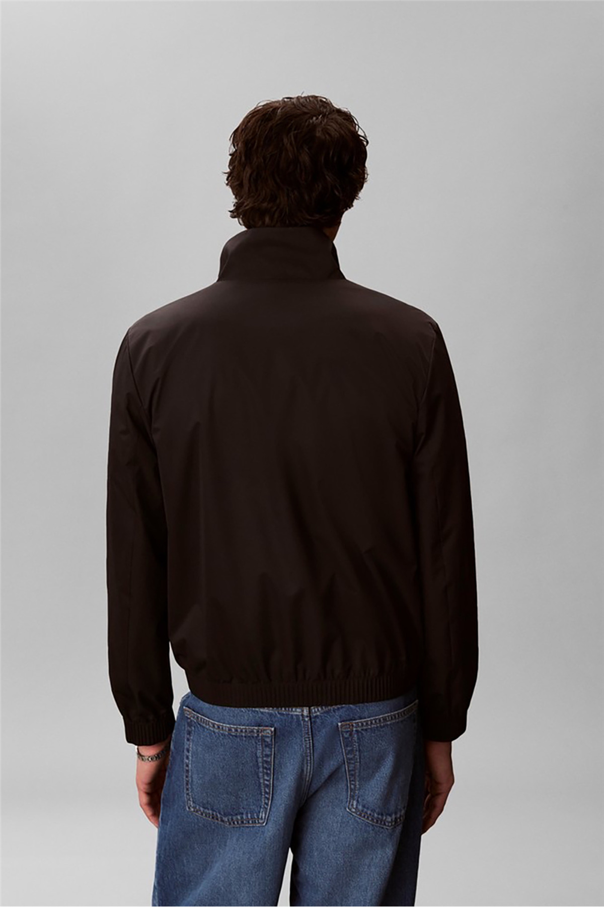 بادگیر مردانه یقه پایه نایلونی LS Windbreaker مشکی — مشکی LV04LF515G — تصویر 2 از 6