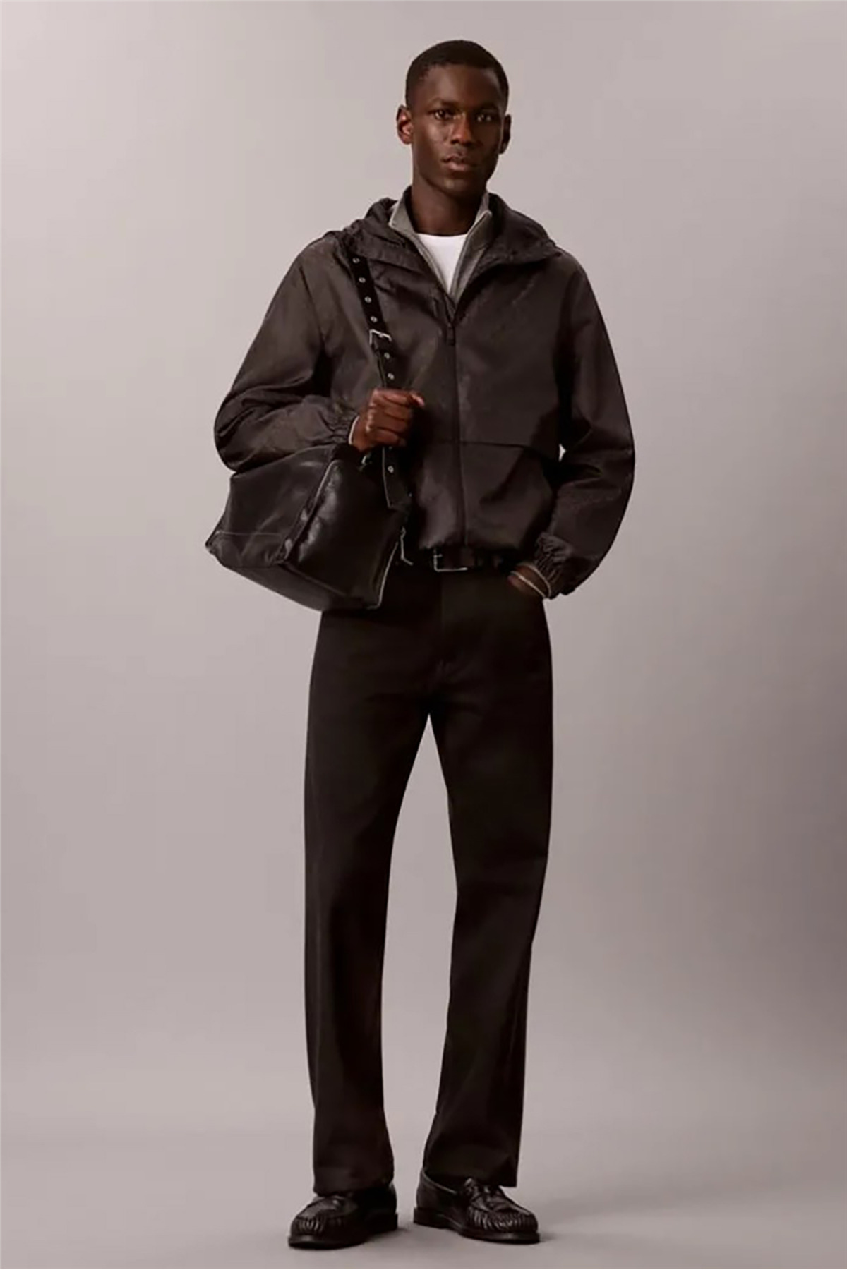 بادشکن مردانه فلنج نایلونی Ls Aop Windbreaker مشکی — مشکی LV04RH553G — تصویر 3 از 6