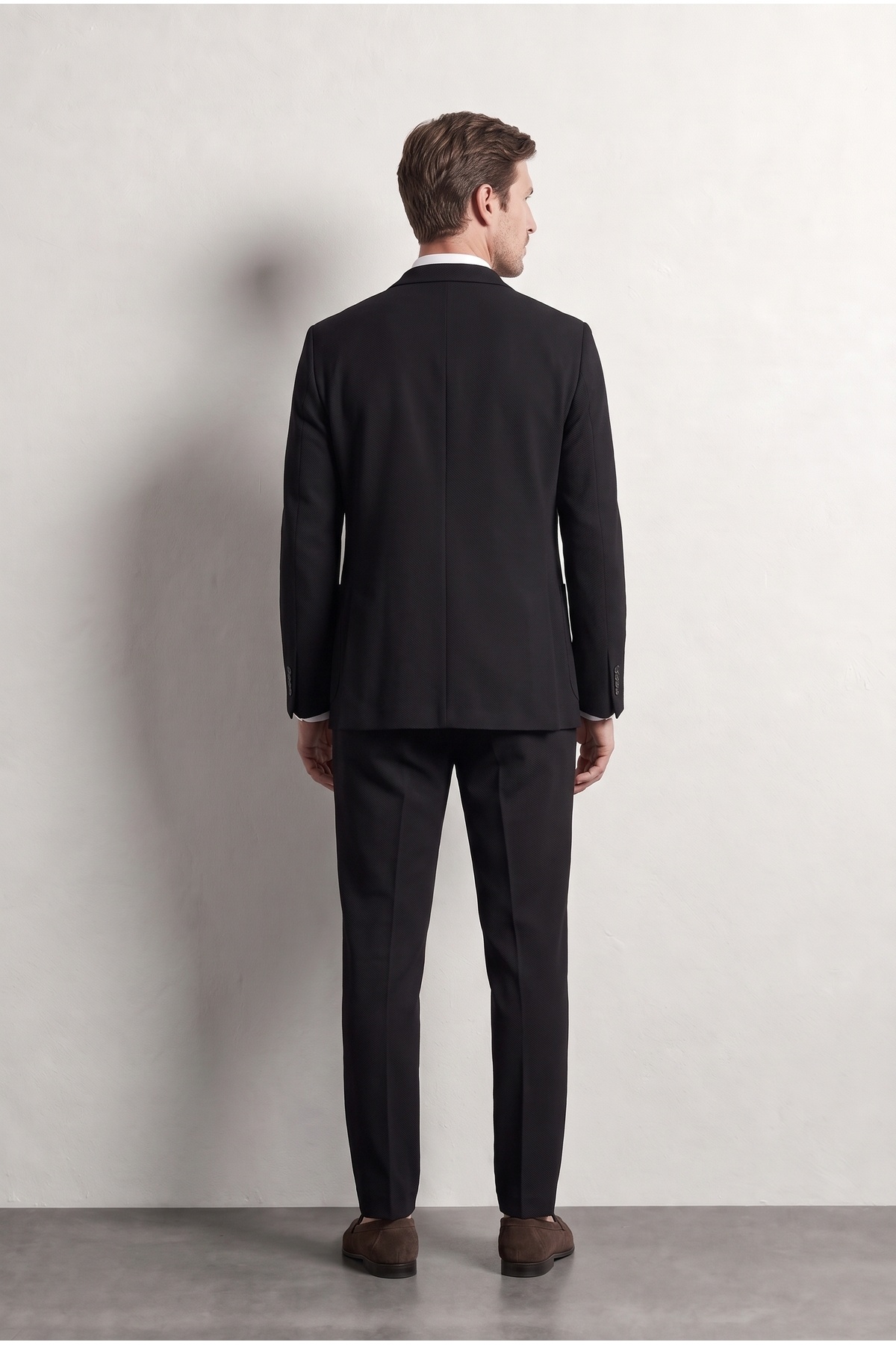 D'S Damat Ds Damat Comfort Siyah Gofre Desenli Takim Elbise görsel 2