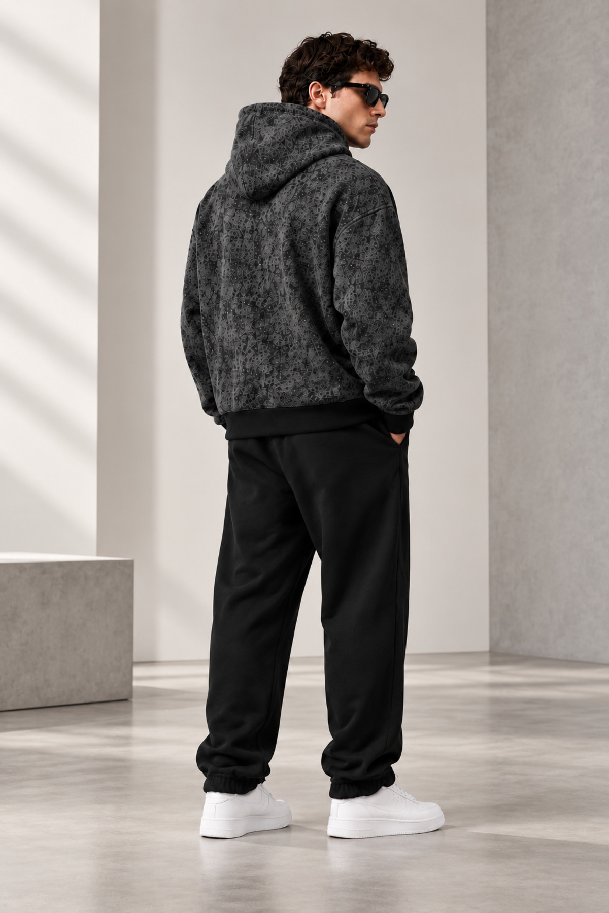 PENTHİLUS Unisex Oversize Desenli Fermuarlı Kapüşonlu Sweatshirt Farklı Baskı Seçenekli Cepli Streetwear Hoodie görsel 2
