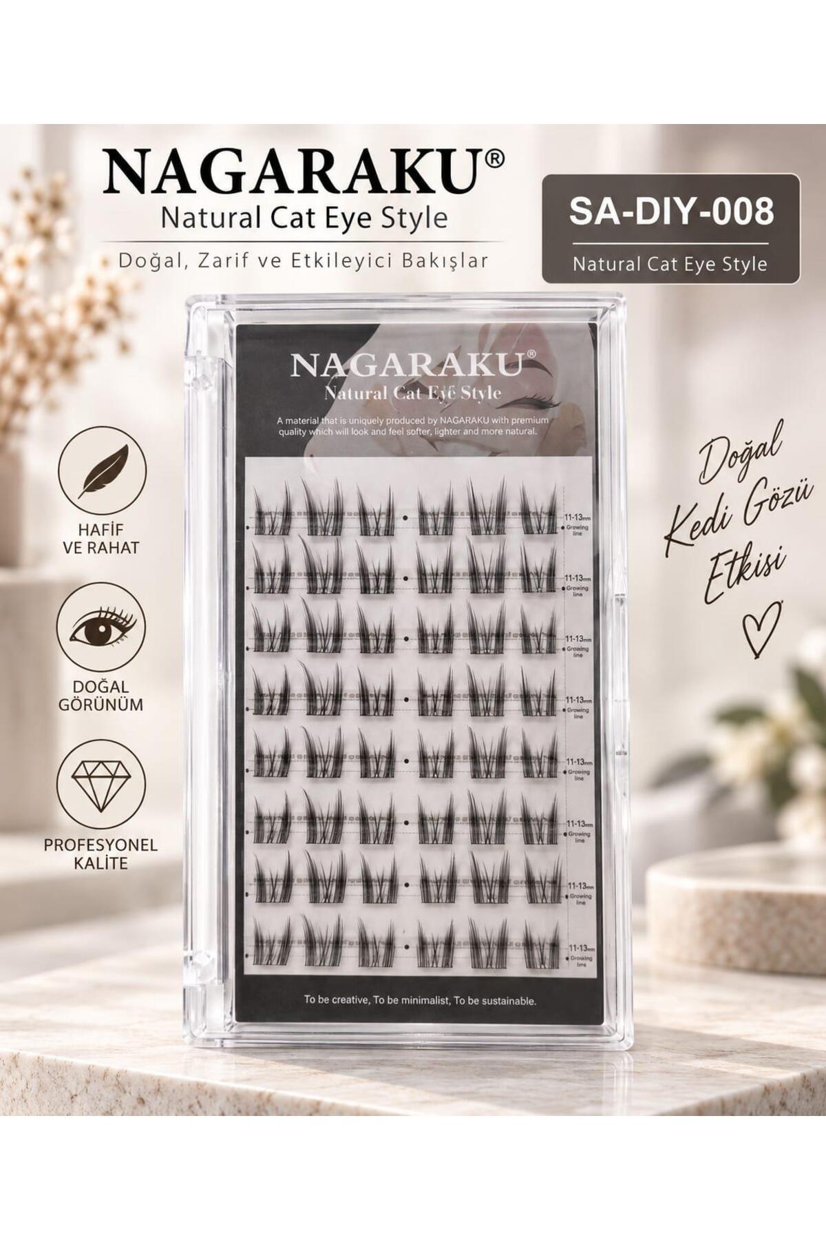 Nagaraku Takma Kirpik Çeşitleri Varyantlı 53 Model — بژ GZLNAGA1