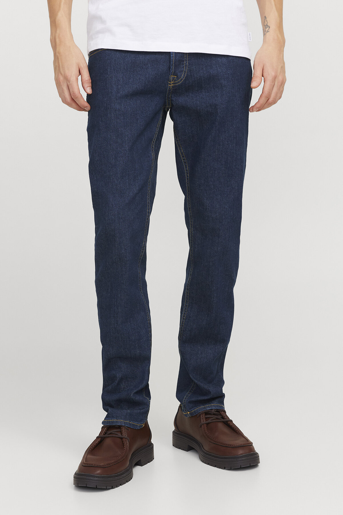 شلوار جین مردانه Jjiglenn مدل کمر باریک، رنگ آبی، کد 12259062 جک اند جونز شلوار جین Jack & Jones