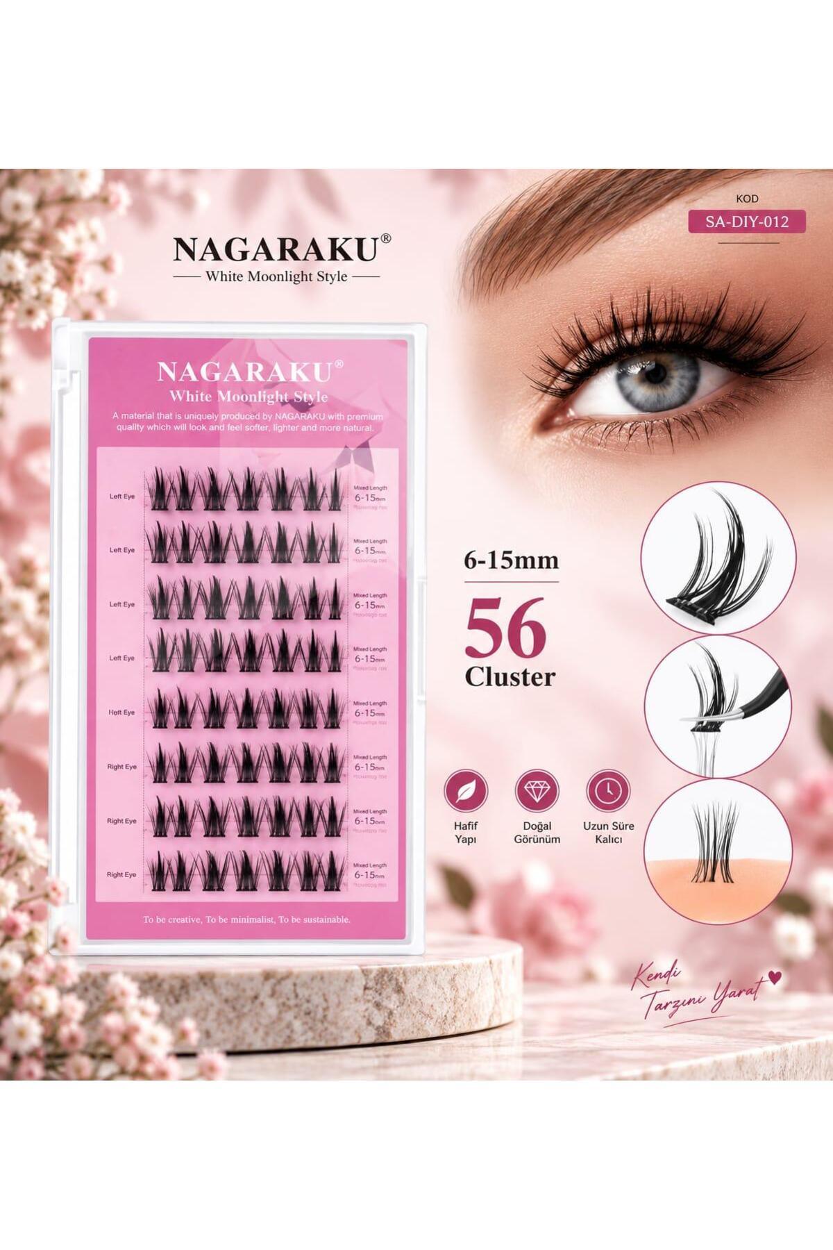 Nagaraku Takma Kirpik Çeşitleri Varyantlı 53 Model — بژ GZLNAGA1