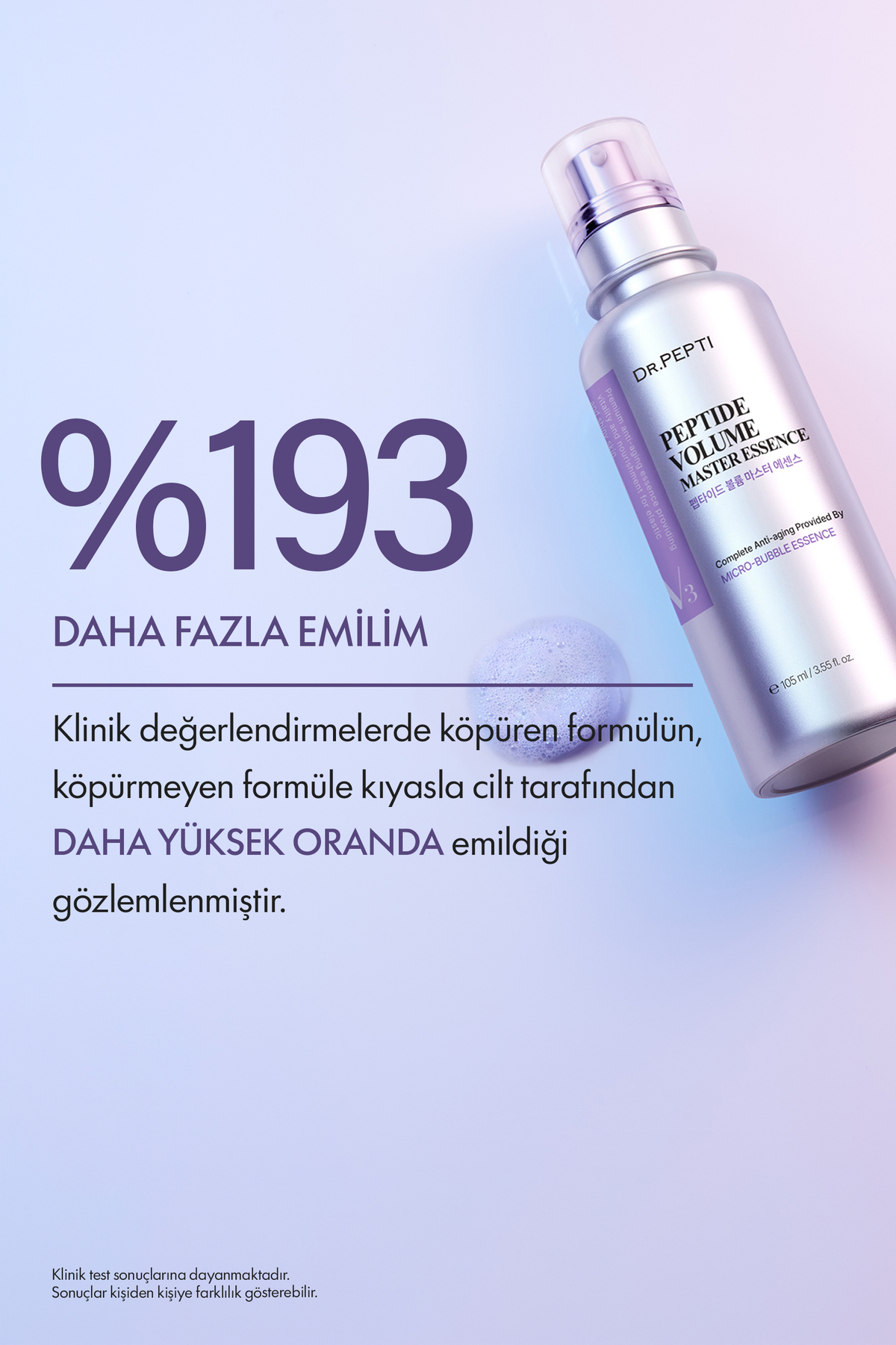 Peptide Volume Master Essence | 12 Peptit Kolajen Elastin İçeren Kırışıklık Karşıtı ve Sıkılaştırıcı Köpüren Yüz Esansı 50 ml — Pepti-2 — تصویر 5 از 5