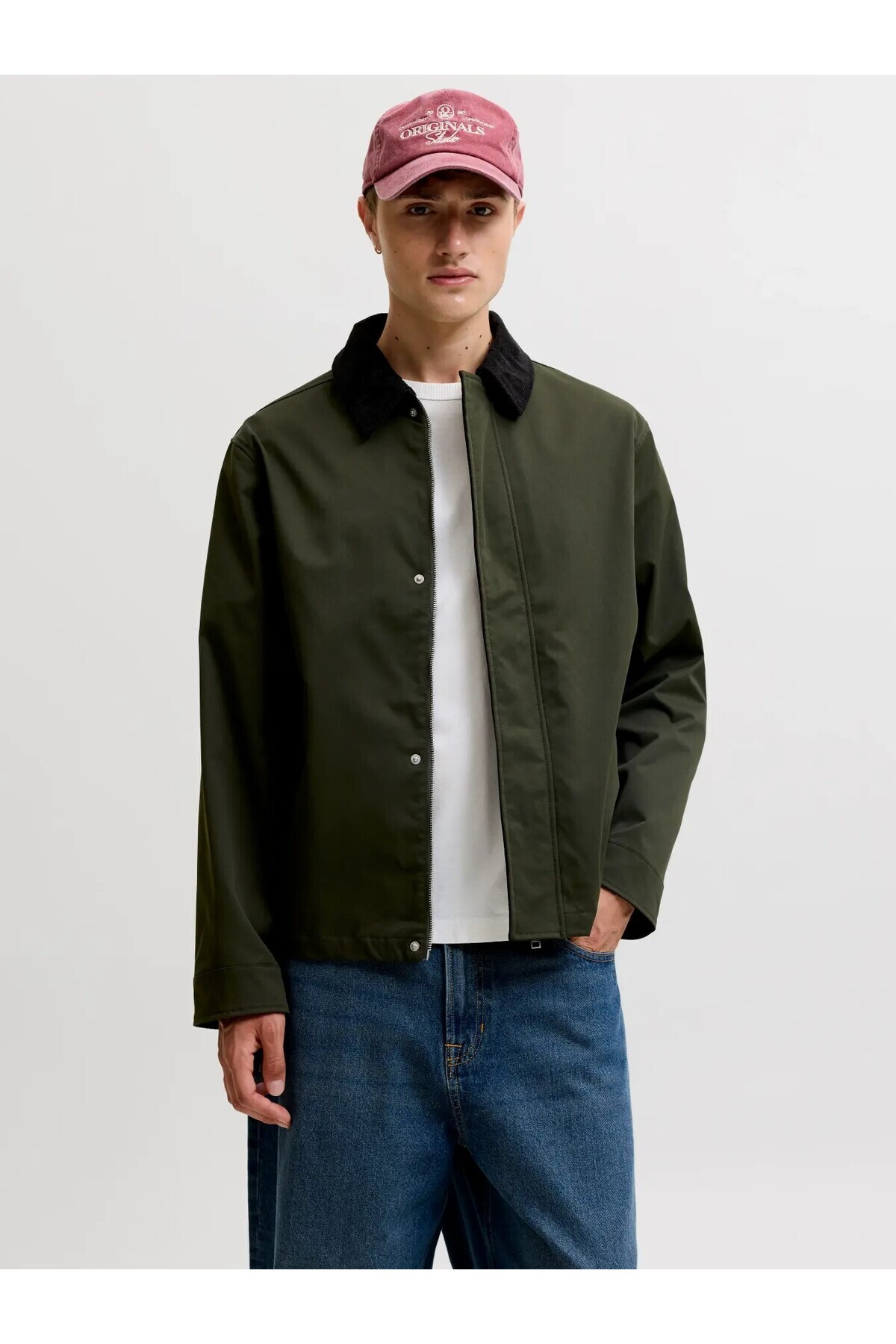 کاپشن کارگری مردانه سبز JJwolf جک اند جونز کت Jack & Jones