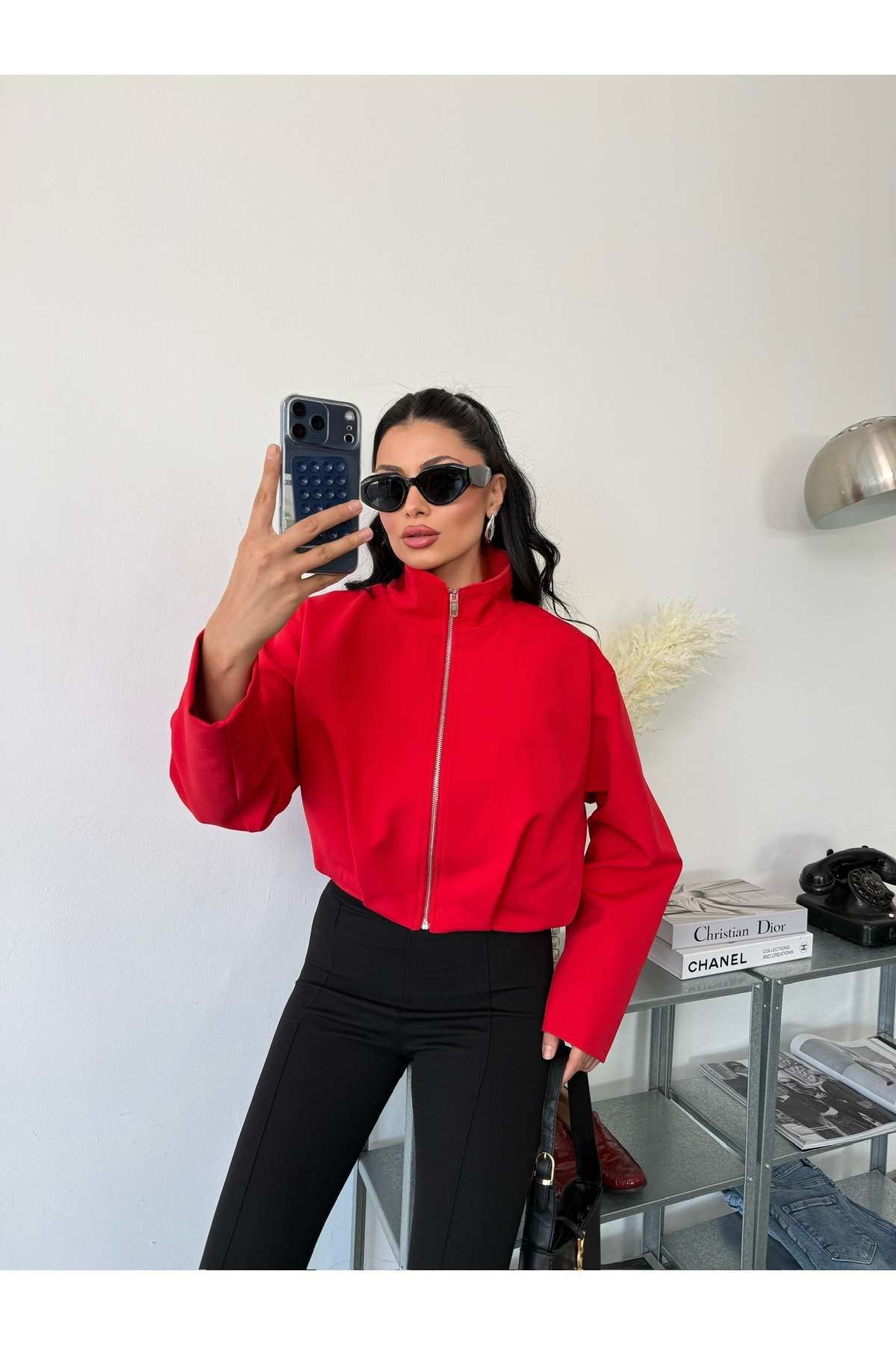 LB Laluna Butik Kadın Oversize Astarlı Bomber Ceket