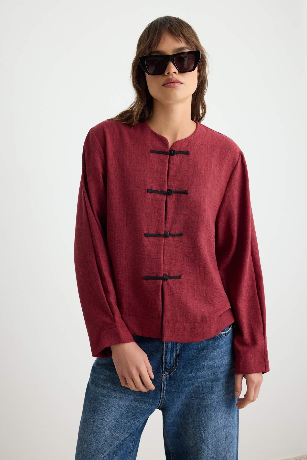Trendyolmilla Bordo Ceket TWOAW27CE00044