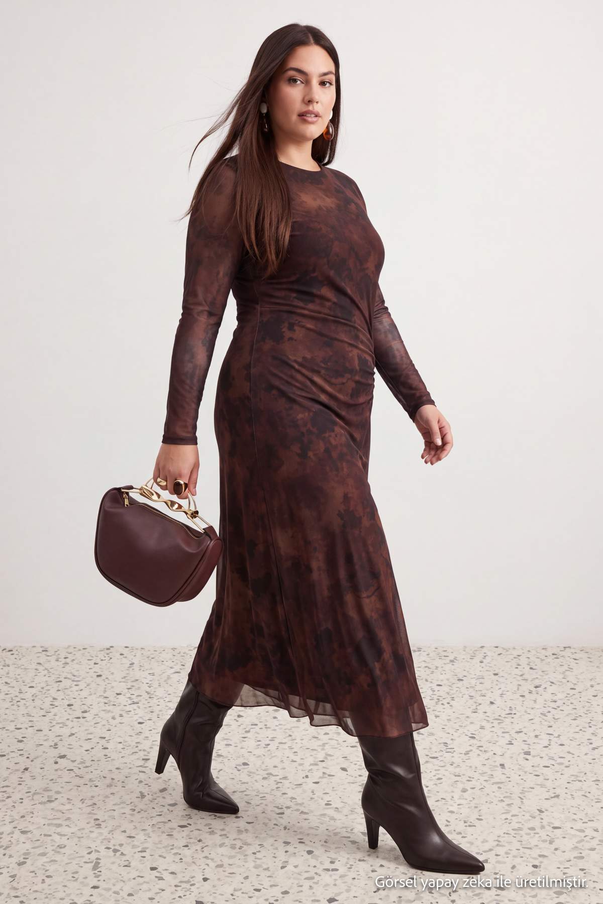 trendyol-curve-womens-brown-graphic-maxi-long