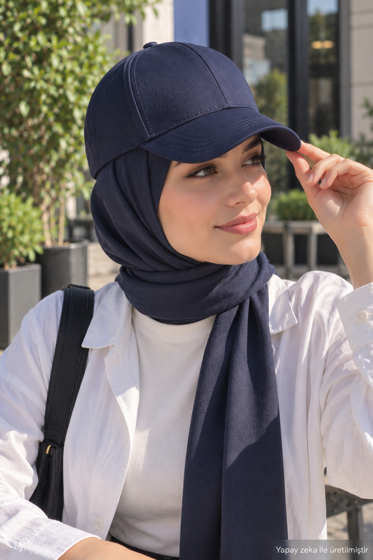 ZERAMİNE Lacivert Düz Baseball Şapka Arkası Cırtlı Ayarlanabilir Unisex Kep, Günlük Spor Basic Model Şapka görsel 3