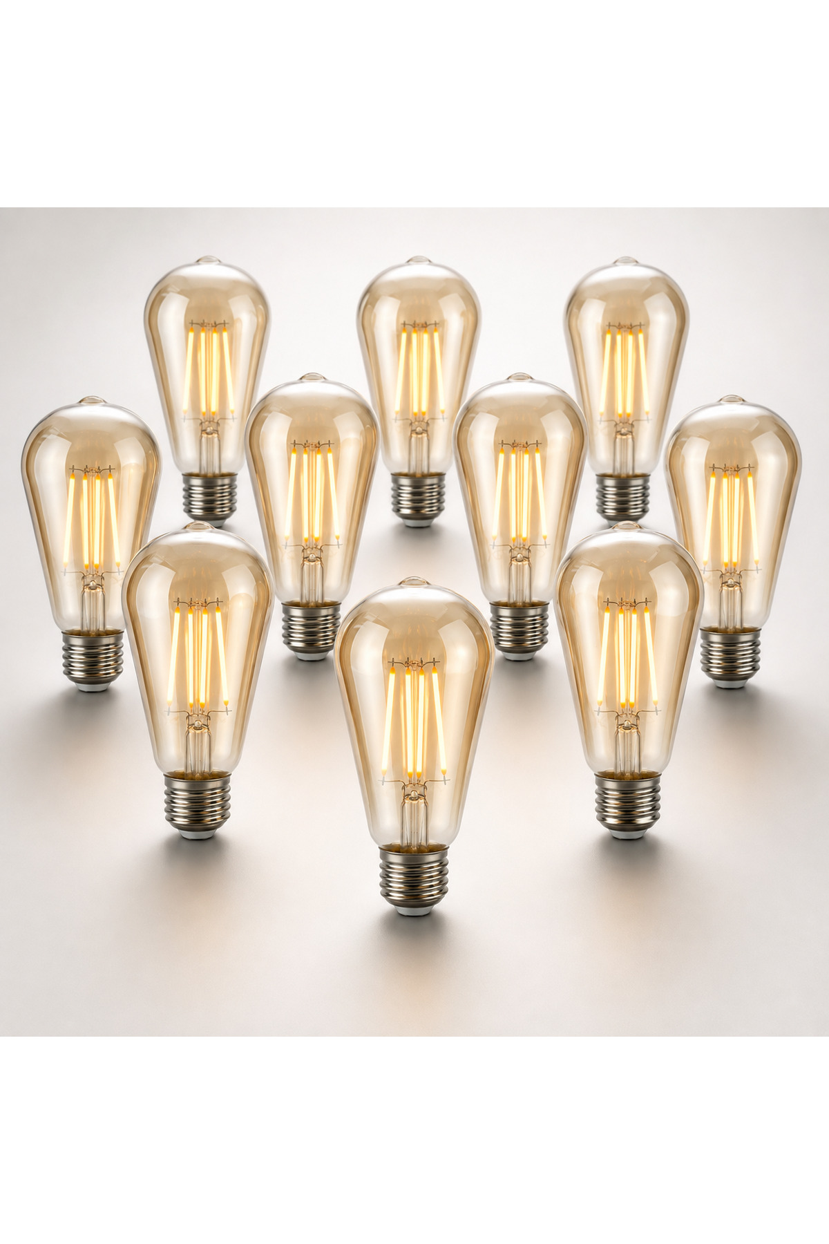 OKYANUSAYD Edison St64 Flamanlı Rustik 4w Led Ampul 10'lu