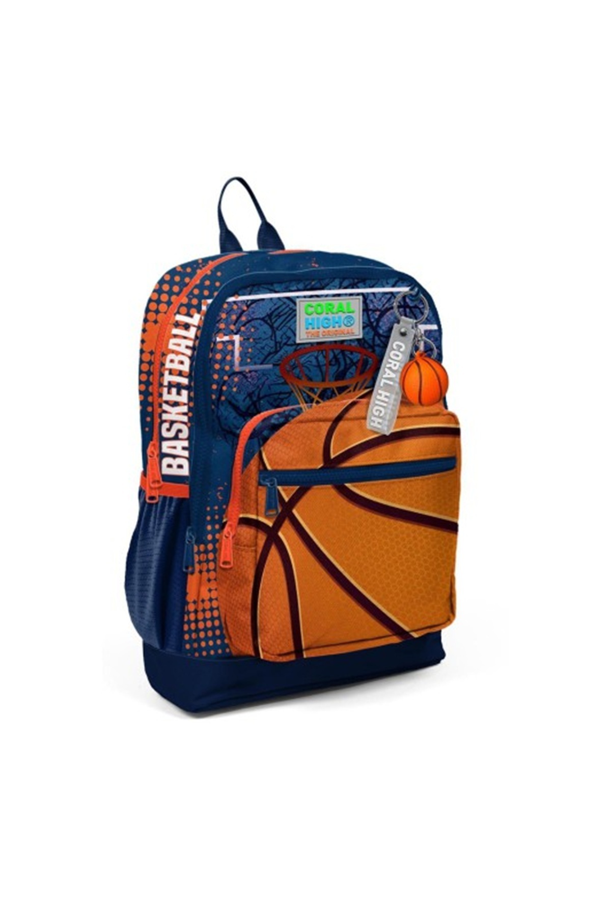 Kids Turuncu Lacivert Basketbol Desenli Okul Sırt Çantası 23766