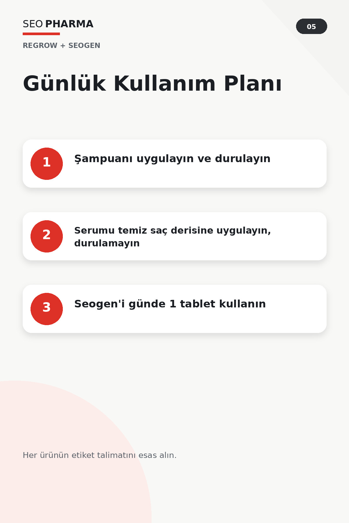 SEO Grow 3 Aylık Saç Bakım Seti | Günlük ve Saç Ekimi Sonrası 7 Parçalı Paket — 3 aylık — تصویر 5 از 8