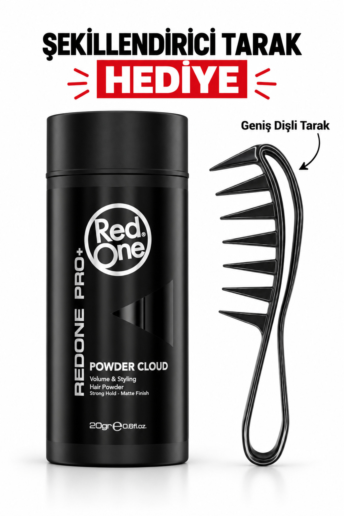 Redone Toz Pudra Wax Güçlü Saç Şekillendirici 20 gr Wax Taraği Hediye — REDST-87 — تصویر 5 از 9