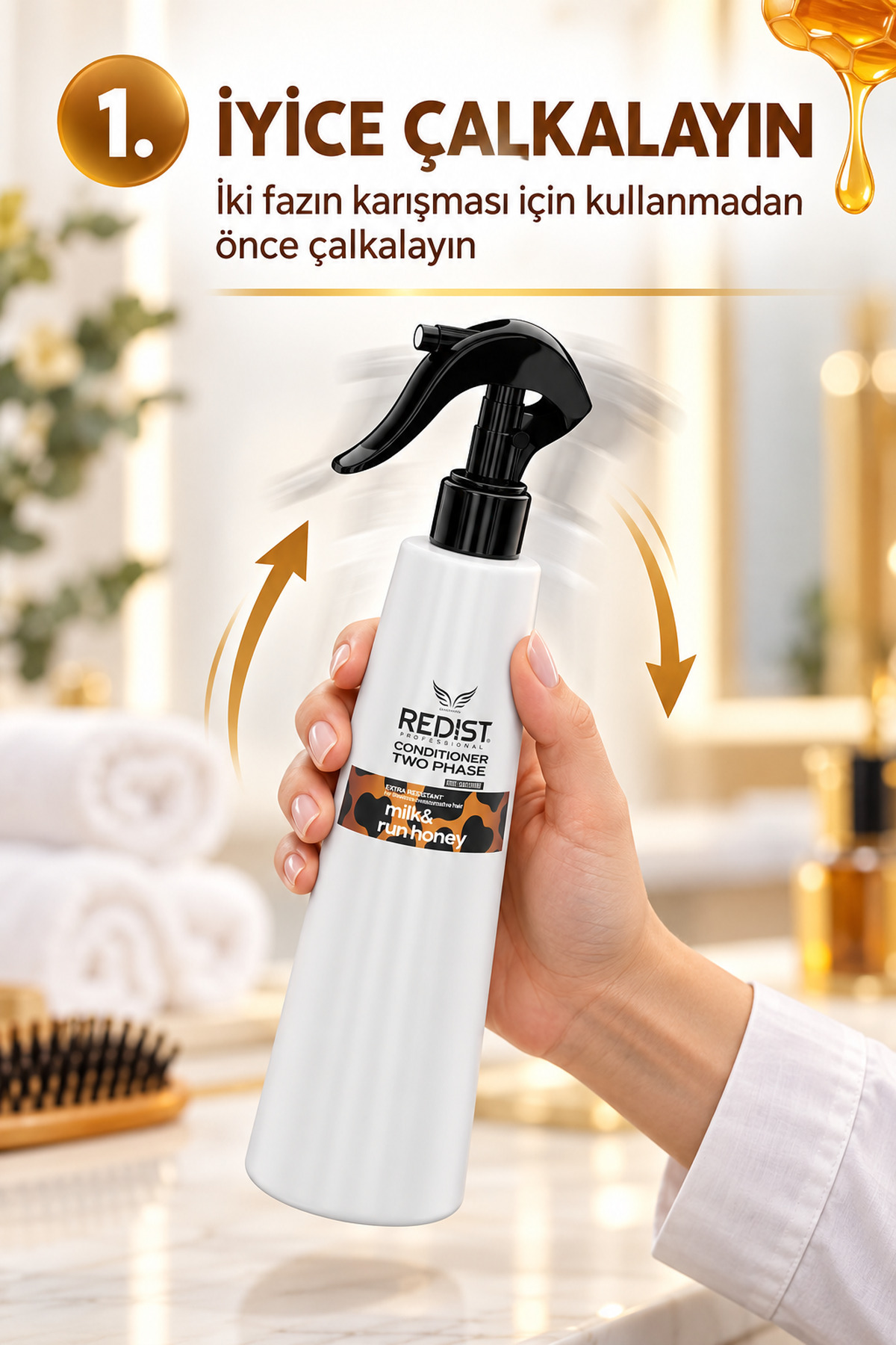 Saç Sütü 400 ml Milk & Honey – Nemlendirici Ve Parlaklık Veren Saç Bakımı — 525 — تصویر 6 از 9