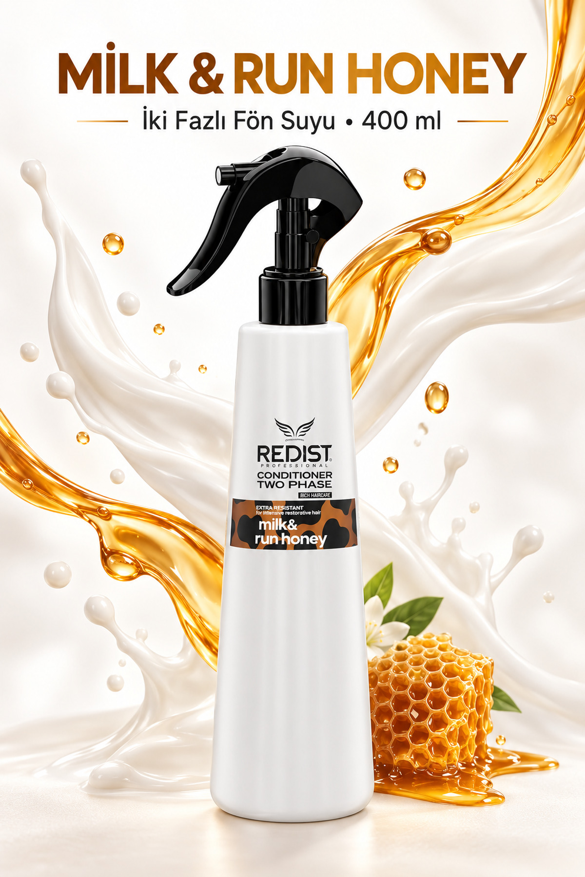 Redist Saç Sütü 400 ml Milk & Honey – Nemlendirici Ve Parlaklık Veren Saç Bakımı — 525