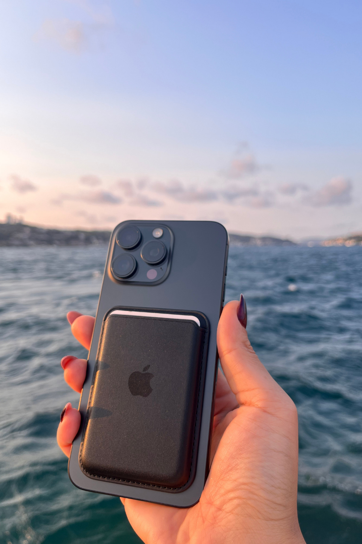 L'eDoren Iphone Uyumlu Telefon Arkası Magsafe Deri Cüzdan Kartlık İos Ölçüleri 10x6cm görsel 2