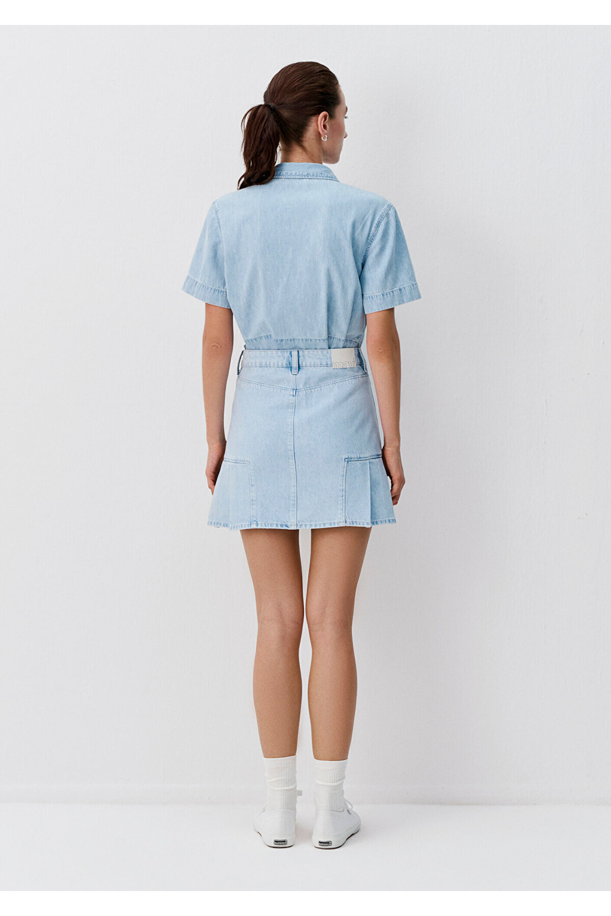 Elizha Shirt Açık Jean Gömlek Crop / Kısa Kesim 1211131-A6871 — آبی — تصویر 6 از 8