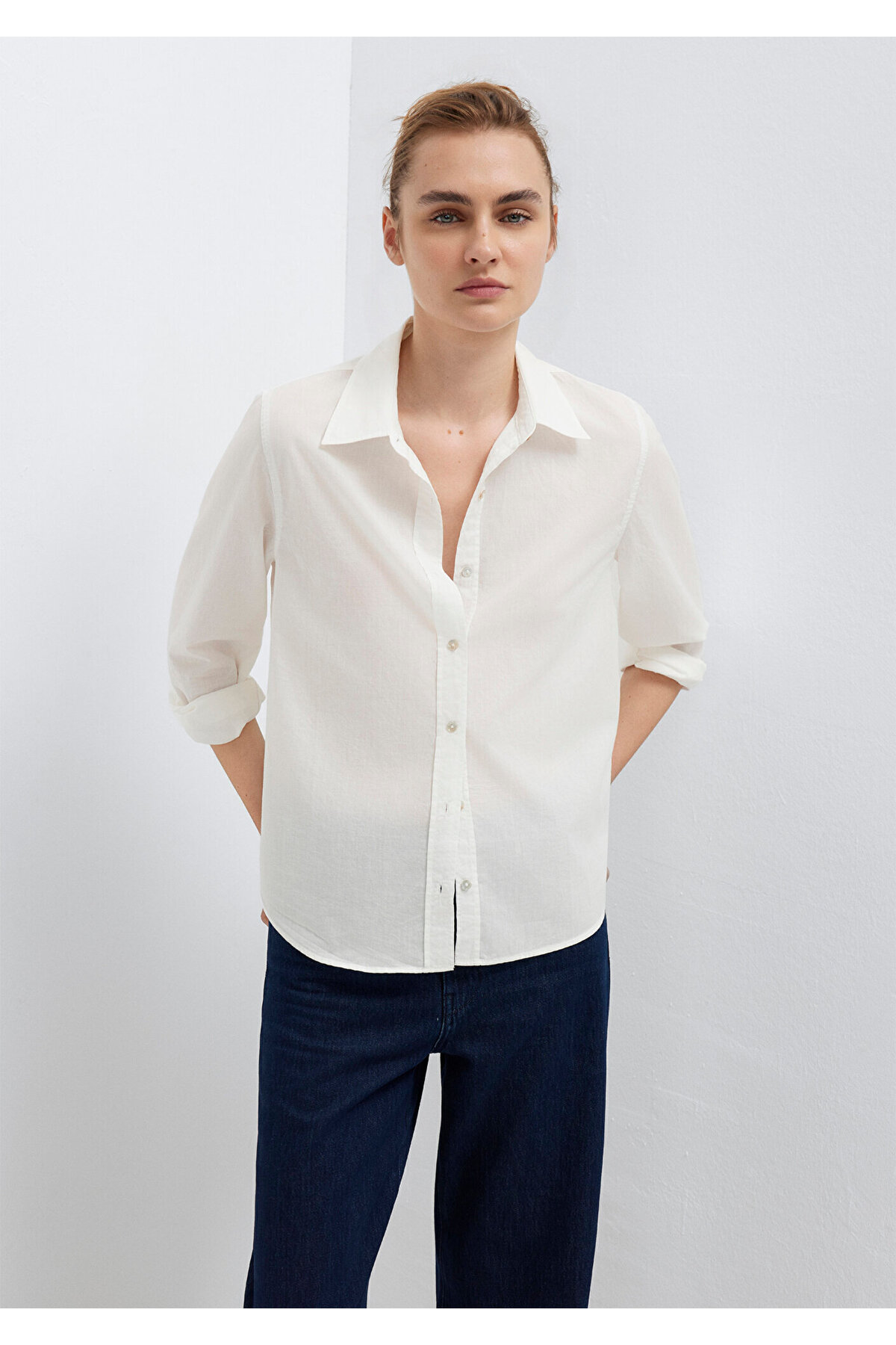 Ekru Gömlek Regular Fit / Normal Kesim 1211524-70057 — اکرو — تصویر 2 از 7
