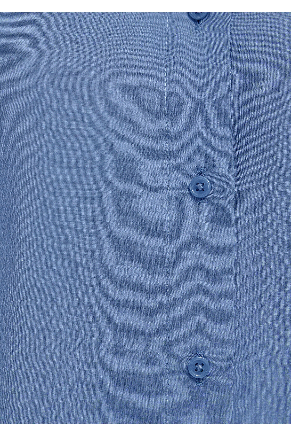 Soft-Premium (TENCEL™) Liyosel Karışımlı Gömlek Loose Fit / Bol Rahat Kesim 1211373-70728 — آبی — تصویر 7 از 7