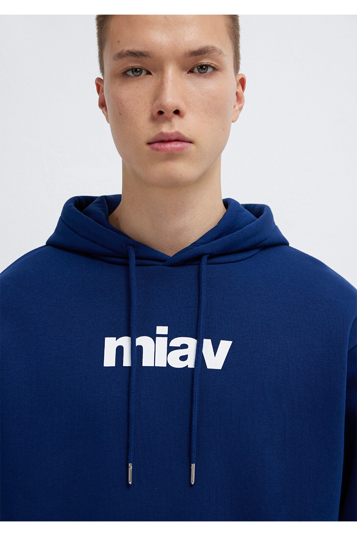Mavi Miav Baskılı Kapüşonlu Sweatshirt 0S10001-70722 görsel 7