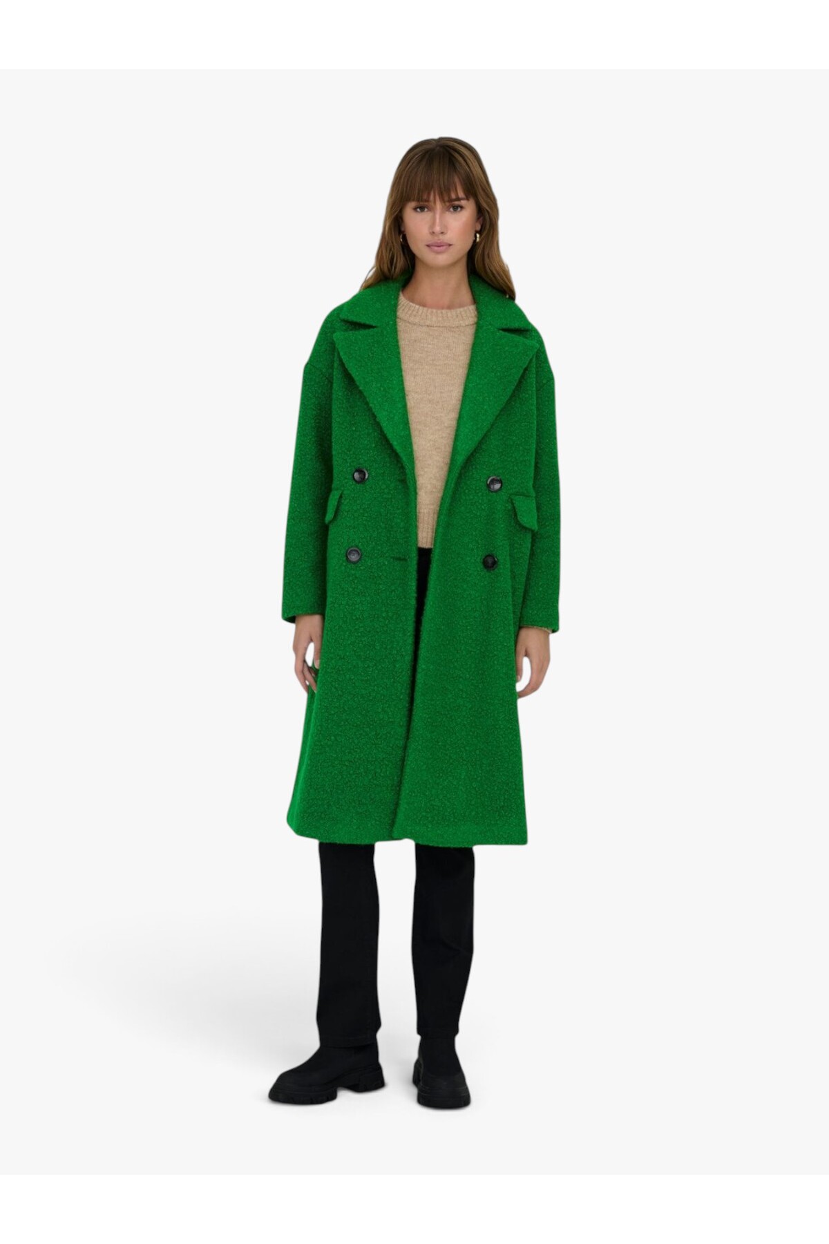 ONLY ONLVALERIA PIPER COAT CC OTW Kadın Yeşil Kaban - 15293695 görsel 3