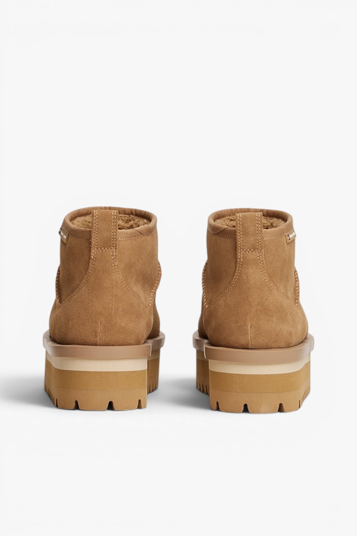 Tommy Hilfiger TJW Düz Platform Süet Kar Kadın Beyaz Bot EN0EN02841RBH görsel 4