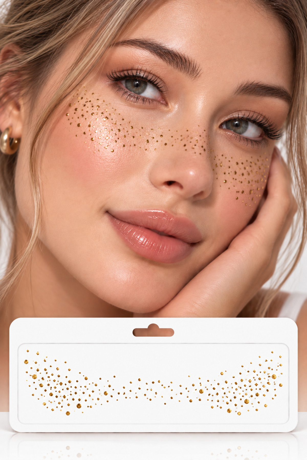 Sibelon Yüz Çili Çil Parıltısı Party Işıltısı Geçici Dövme Tattoo Glitter Gold Sticker — زرد Sblon-RS459-1