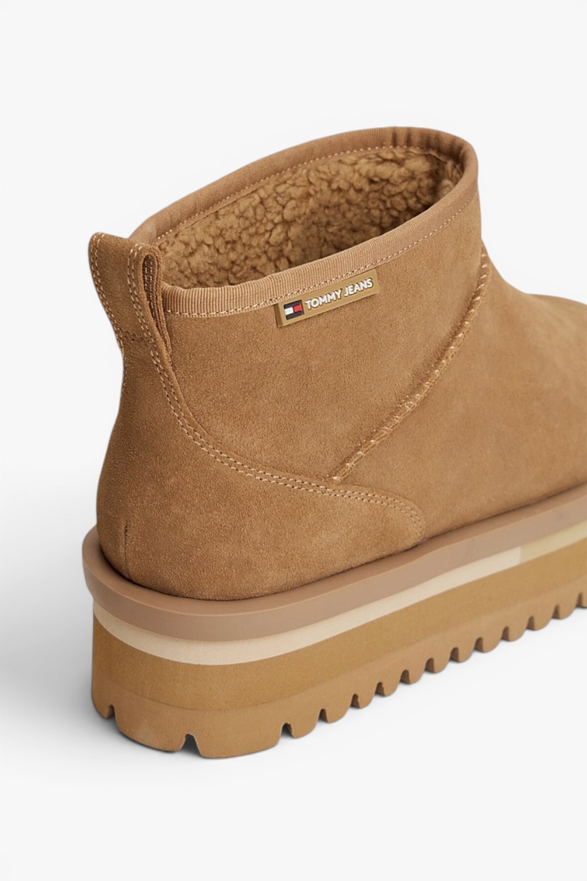 Tommy Hilfiger TJW Düz Platform Süet Kar Kadın Beyaz Bot EN0EN02841RBH görsel 6