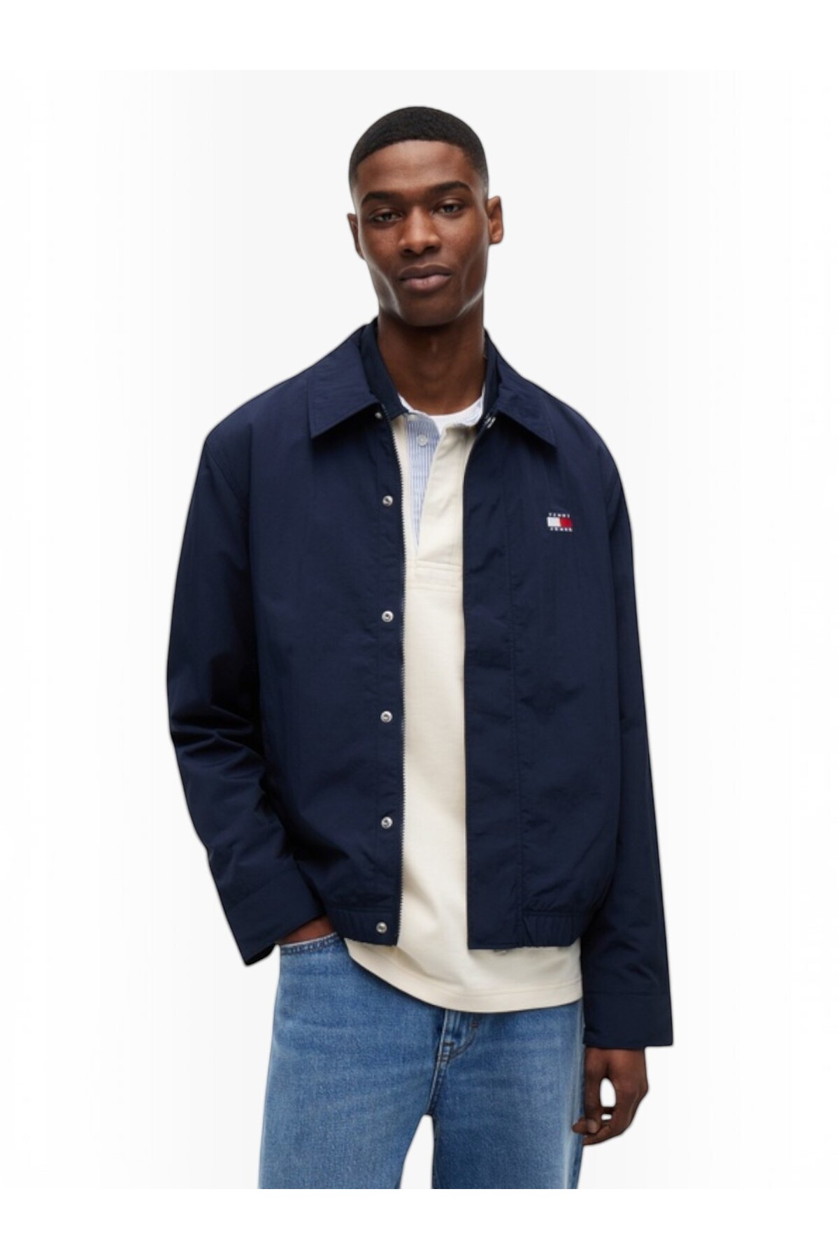 TJM CITY LIFE COACH JACKET Erkek Mavi Mont - DM0DM22733 — مشکی TYCDA0AF4778B695787B8BE00 — تصویر 2 از 6