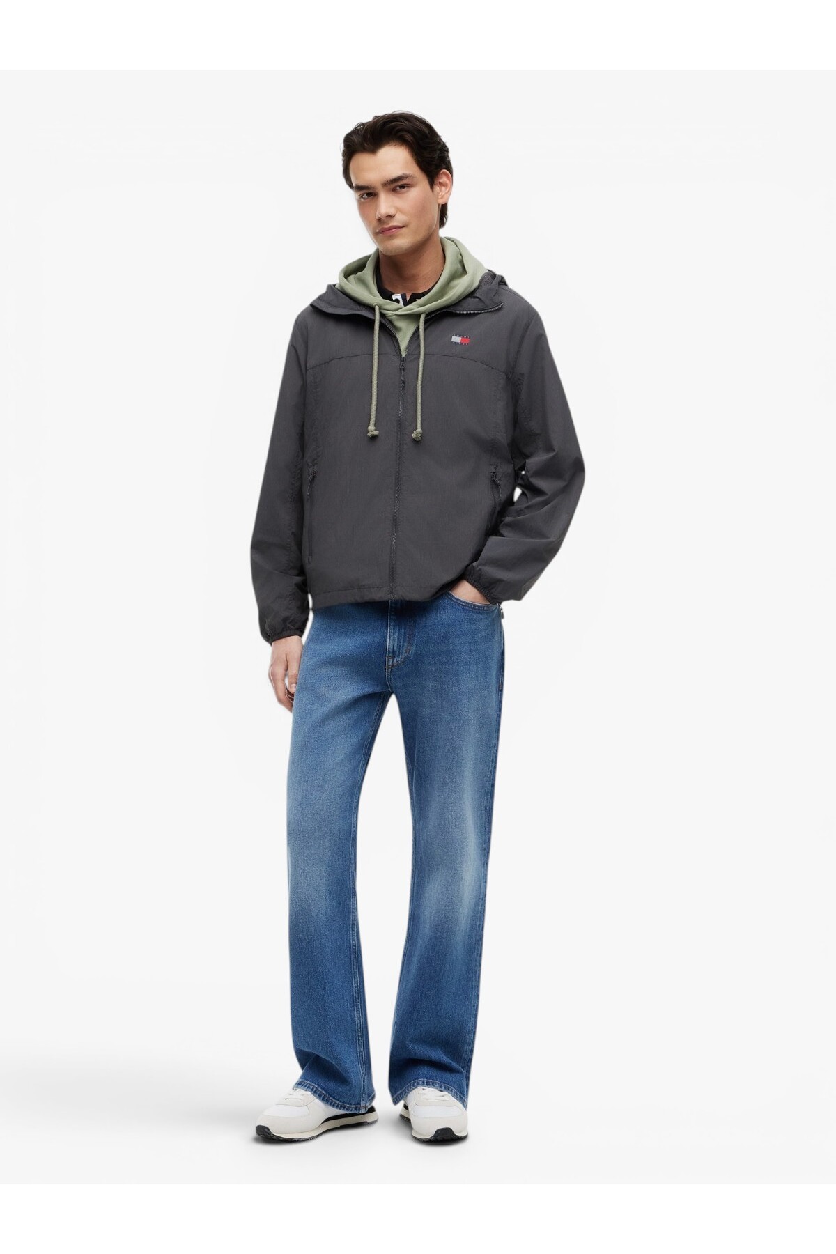 کت مردانه خاکستری TJM مدل CHICAGO PACKABLE JACKET EXT - DM0DM23223 — مشکی — تصویر 6 از 6