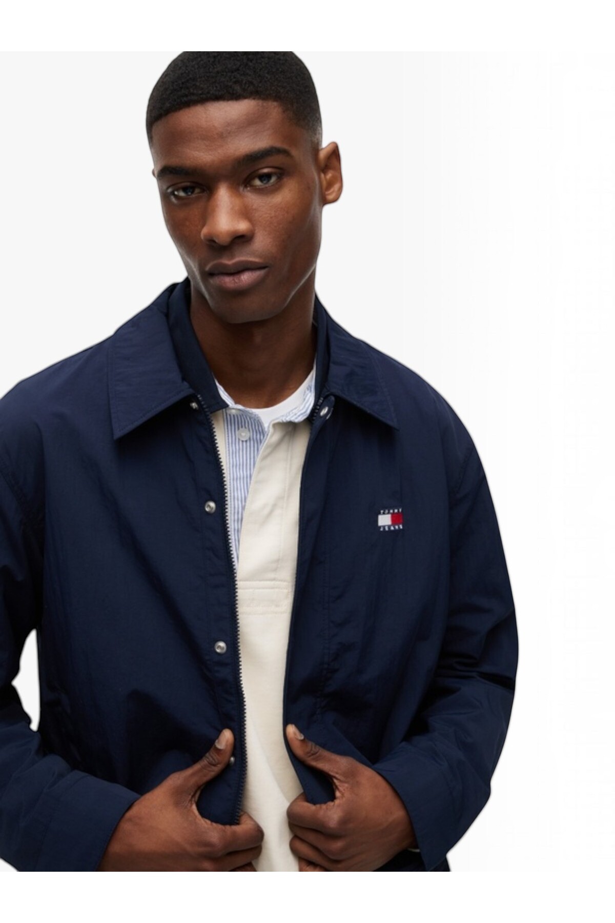 TJM CITY LIFE COACH JACKET Erkek Mavi Mont - DM0DM22733 — مشکی TYCDA0AF4778B695787B8BE00 — تصویر 4 از 6
