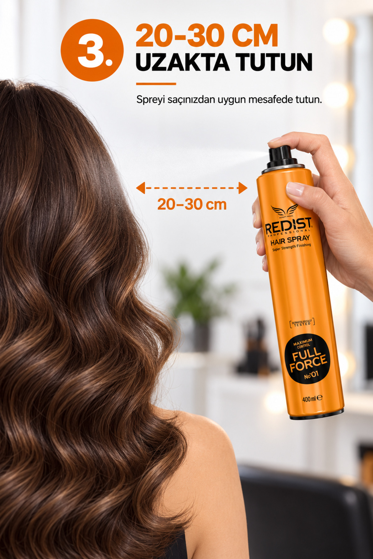 Saç Spreyi Ultra Strong Güçlü Tutuş Gün Boyu Etkili Vegan 400 ml — 8697926006036 — تصویر 8 از 9