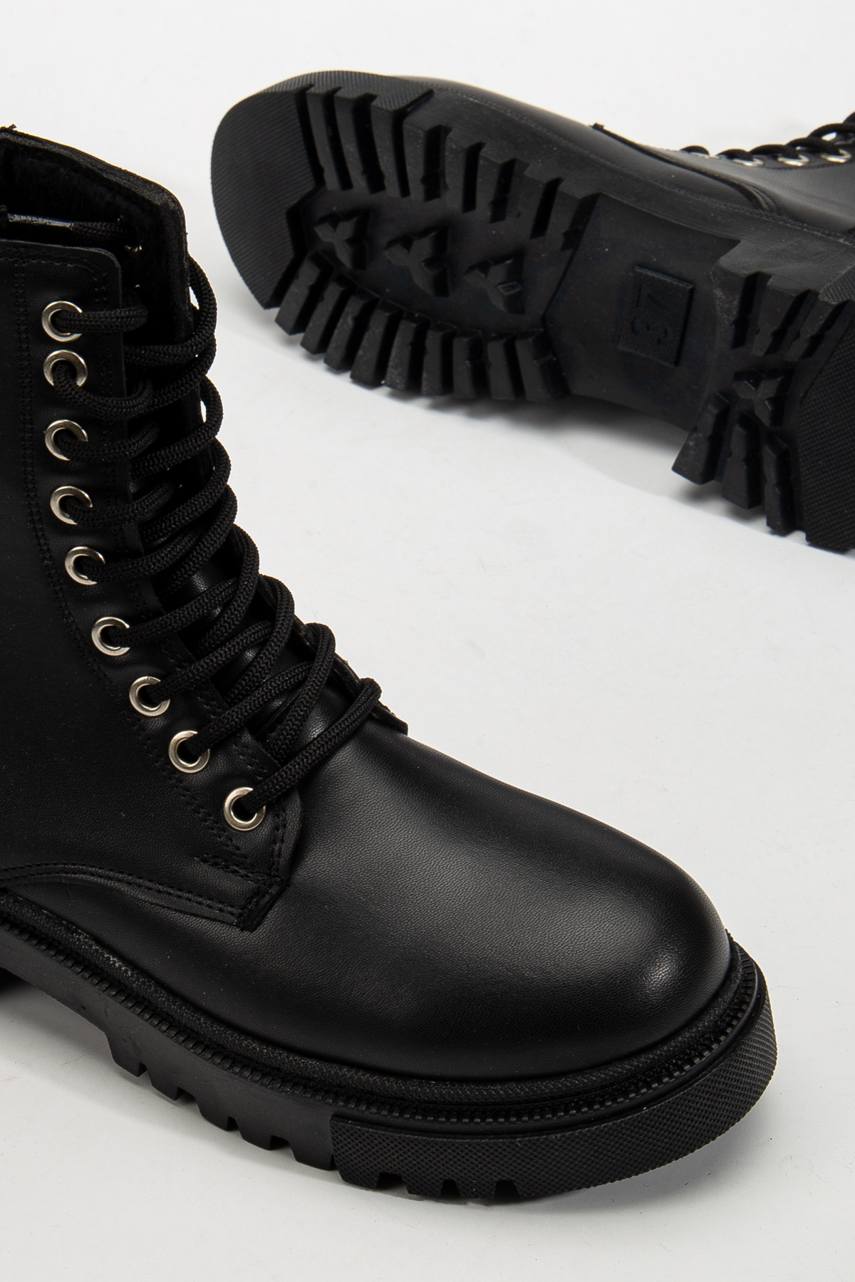 MY GROSS SHOES Kadın Siyah İçi Kürklü Su&Soğuha Dayanıklı Kaymaz Taban Garantili Kışlık Bot görsel 6