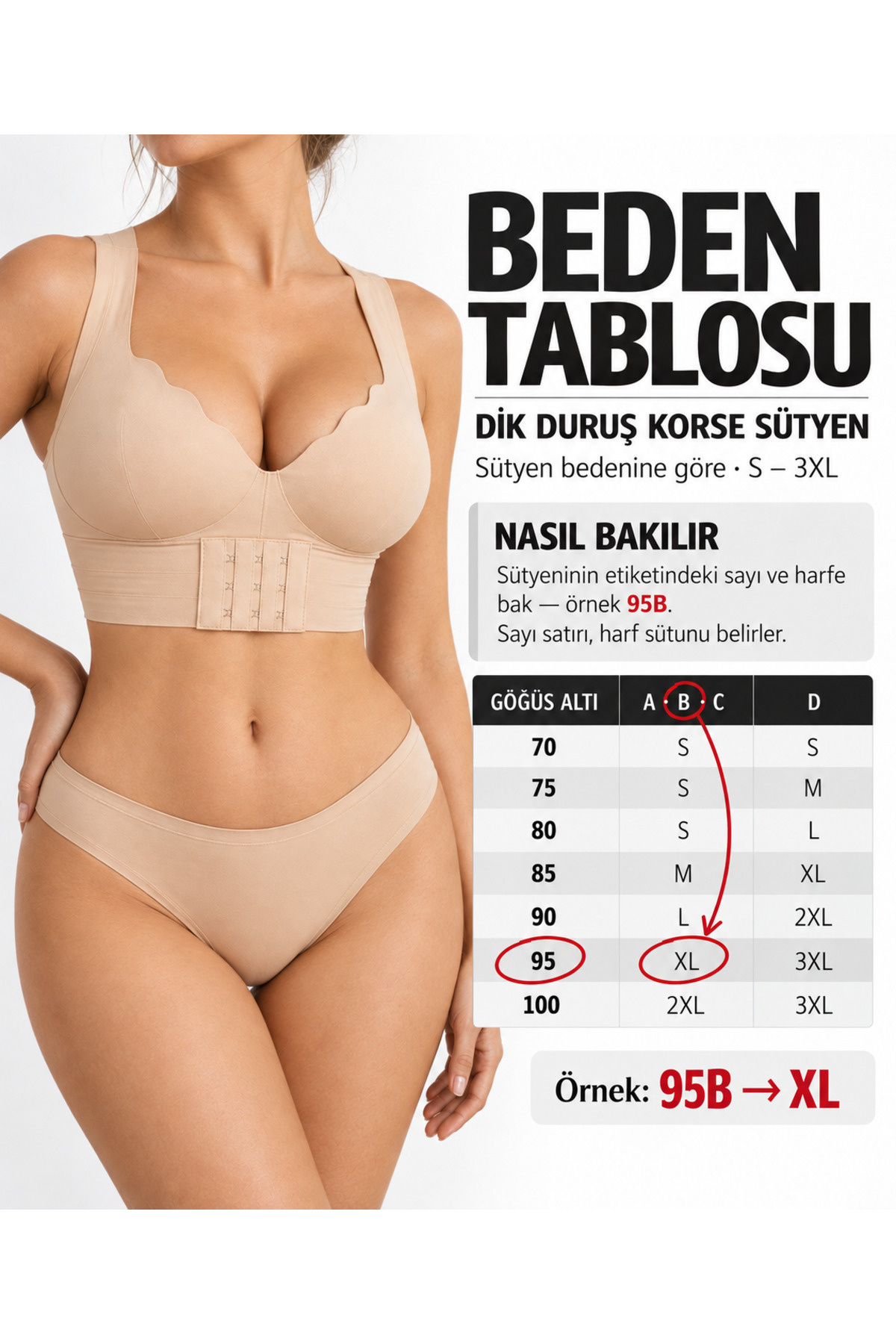 giyindegel Omuz ve Sırt Destekli Dik Duruş Şekillendirici Konfor Sütyeni görsel 2