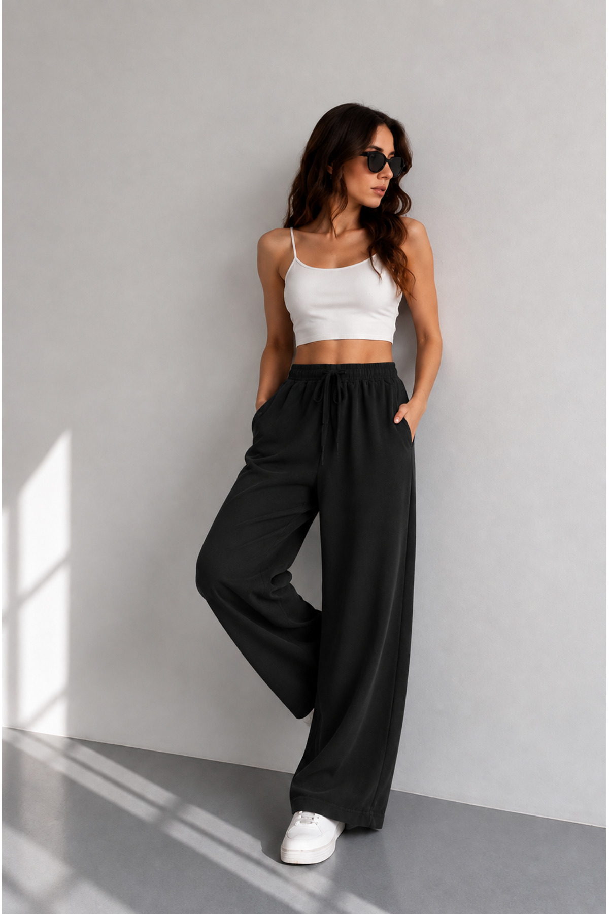 LF Fit Tensel Modal Kumaş Palazzo Pantolon Yüksek Bel Uzun Boy görsel 3