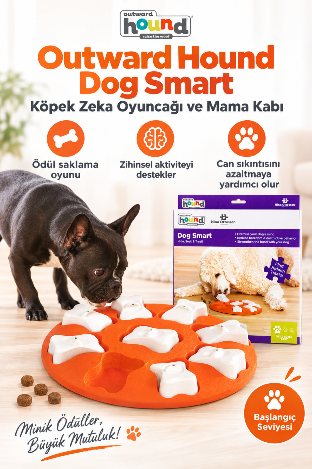 Outward Hound Dog Smart İnteractive Puzzle Köpek Zeka Oyuncağı ve