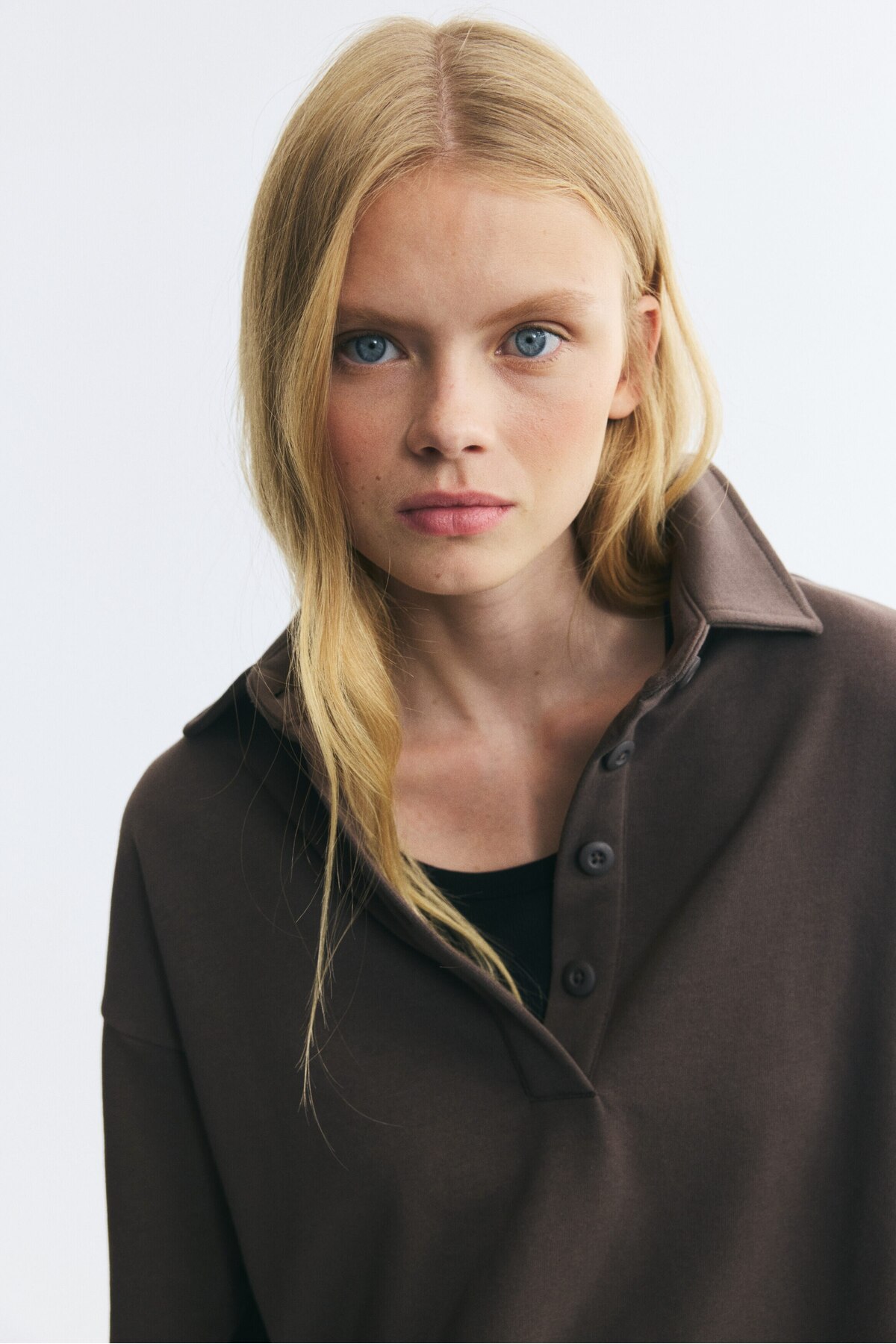 H&M Yakalı Sweatshirt görsel 3