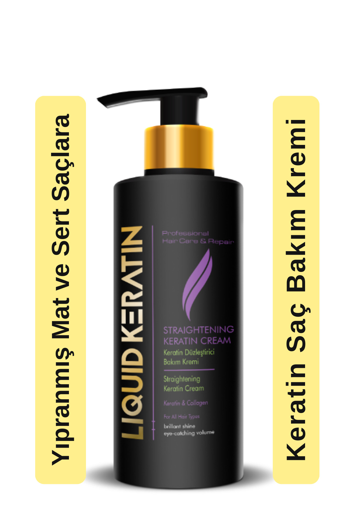 Liquid Keratin Saç Düzleştirici Keratin Bakım Kremi - Kuru, Sert, Kabaran Saçlara Pürüzsüz Yumuşaklık (125ML) — DZRC000422