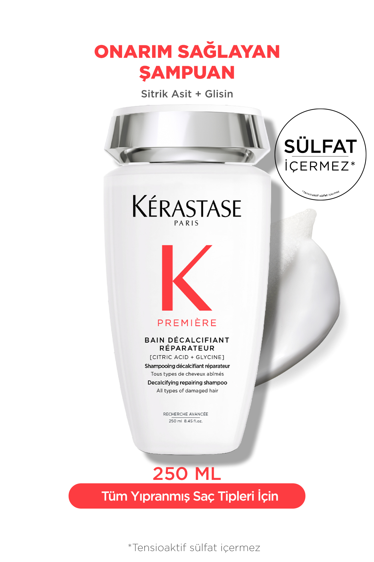 Premiere Bain Decalcifiant Reparateur Yıpranmış Saçlar Için Onarım Sağlayan Şampuan 250 ml — E4109800 — تصویر 2 از 8