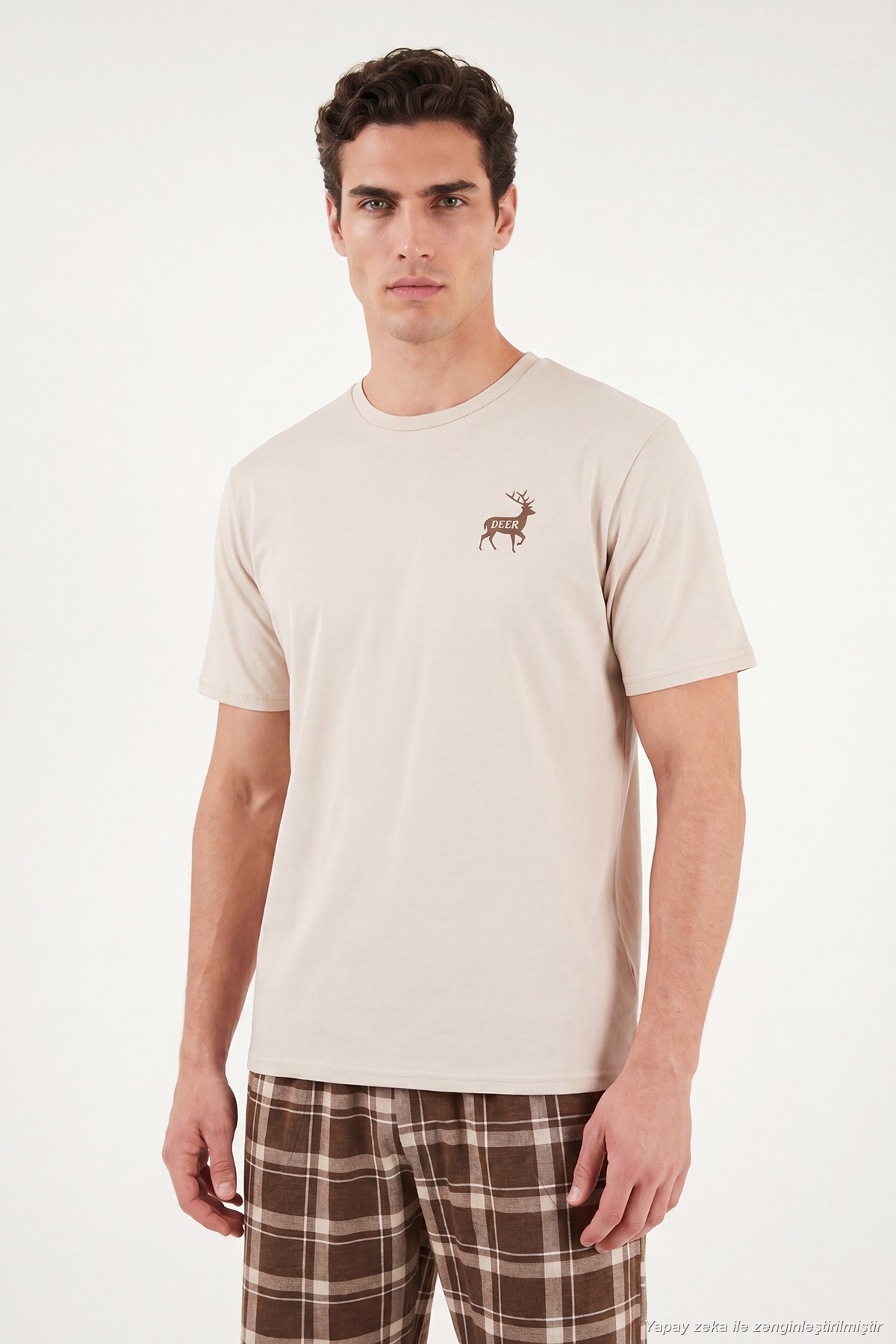 Buratti Kareli Pamuklu Regular Fit Şortlu Pijama Takımı Erkek PİJAMA TAKIMI 6572022 görsel 5