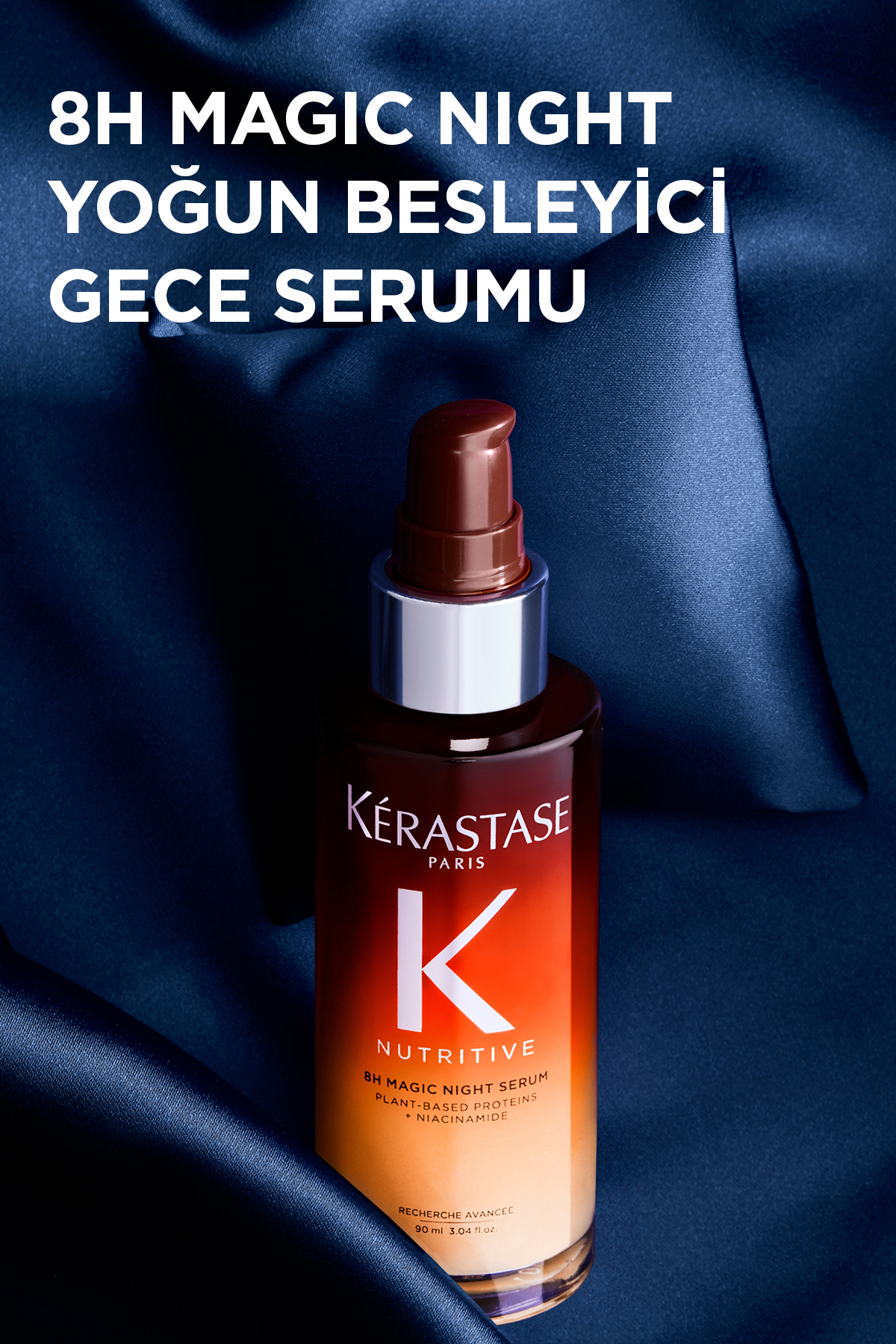Nutritive Kuru Saçlar Için 8h Magic Night Yoğun Besleyici Gece Serumu 90 ml — E4040400 — تصویر 2 از 8