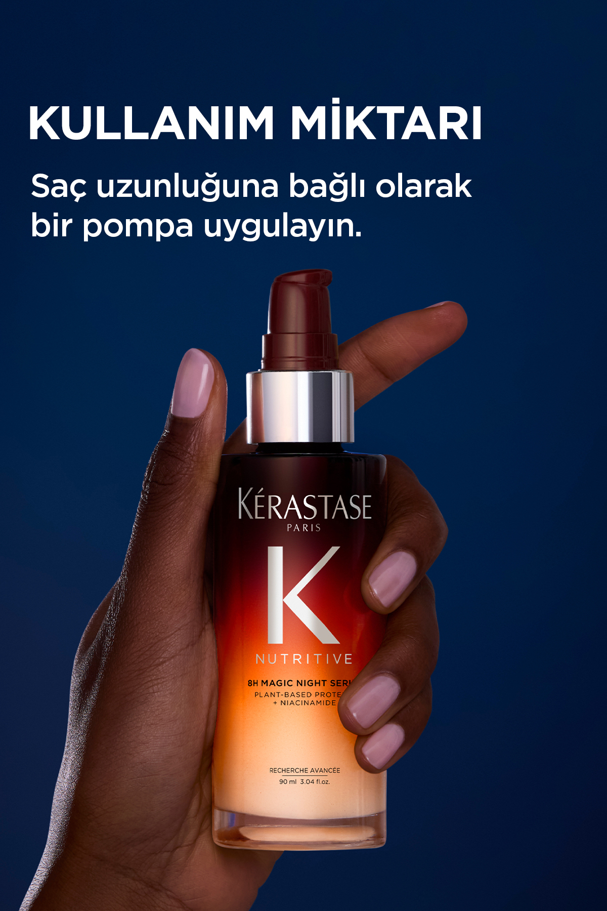 Nutritive Kuru Saçlar Için 8h Magic Night Yoğun Besleyici Gece Serumu 90 ml — E4040400 — تصویر 6 از 8